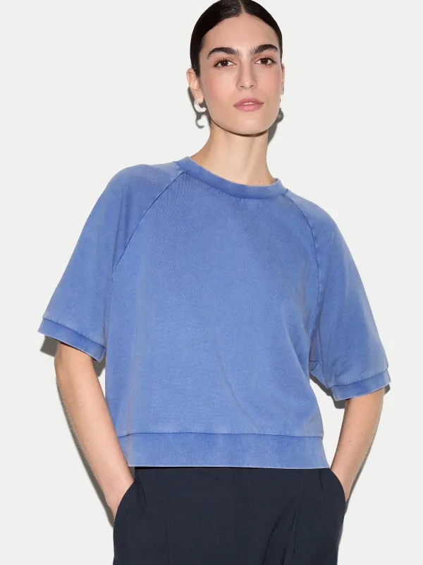 Half Sleeve Sweatshirt | Blue made by Jigsaw