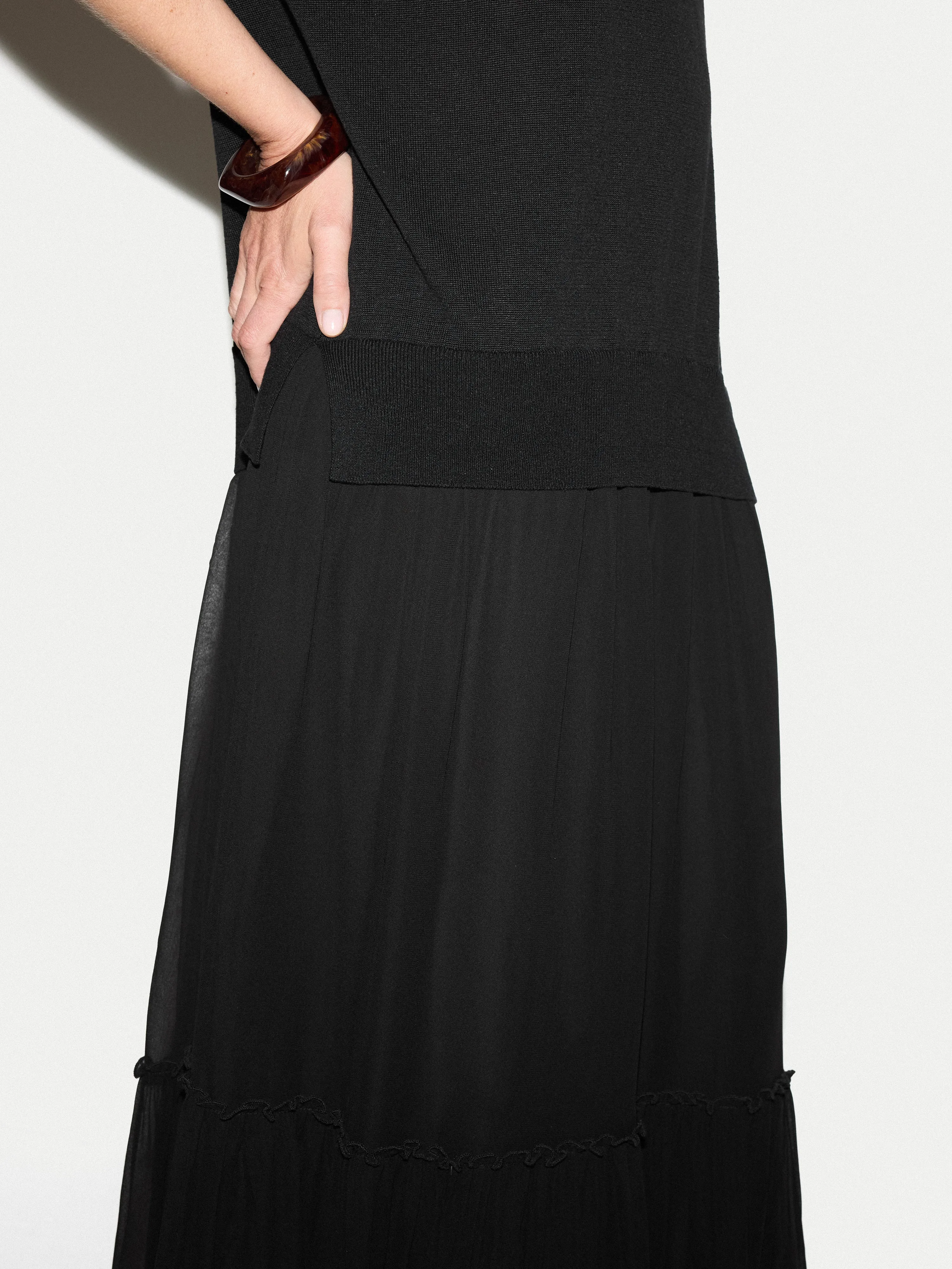 Knit Flowy Dress | Black sold by Jigsaw product image thumbnail 4