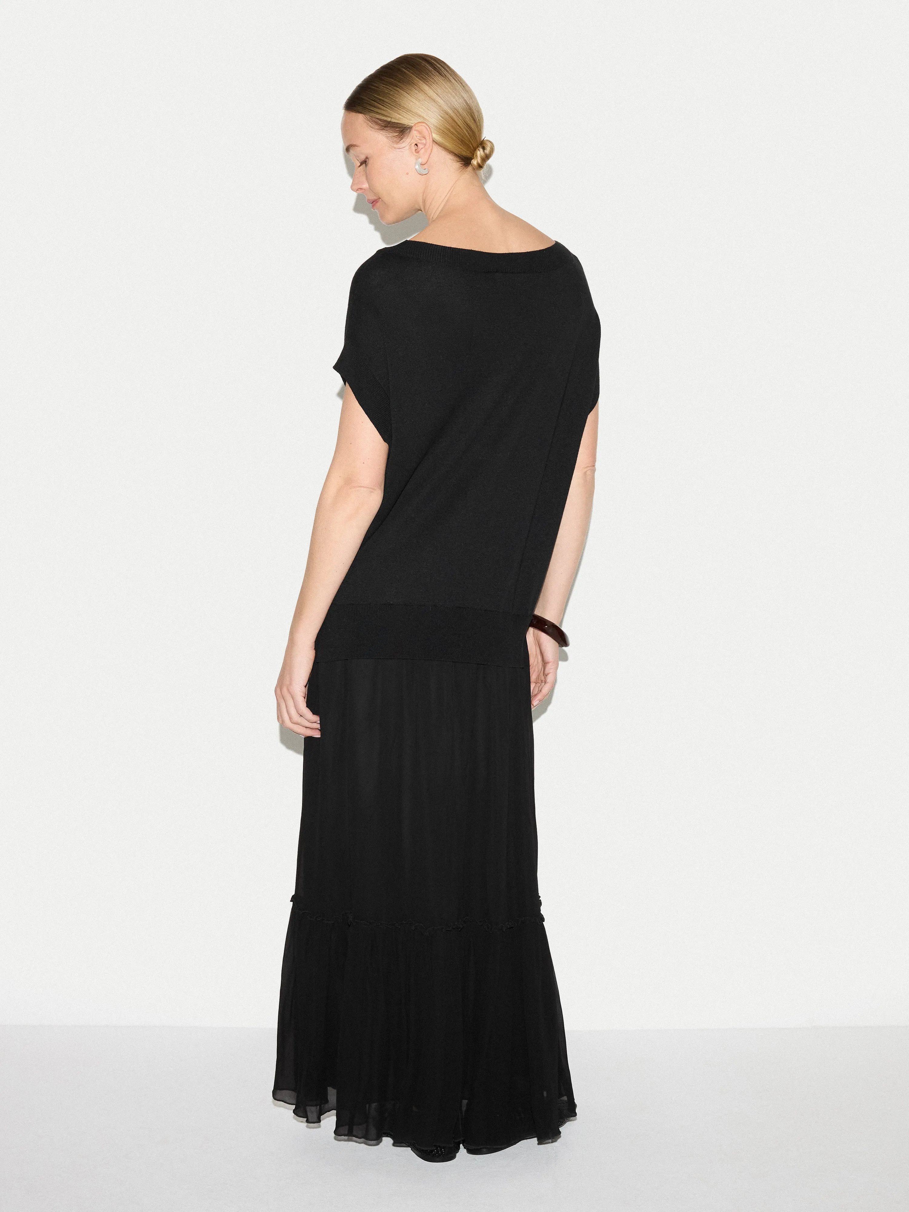 Knit Flowy Dress | Black sold by Jigsaw product image thumbnail 5