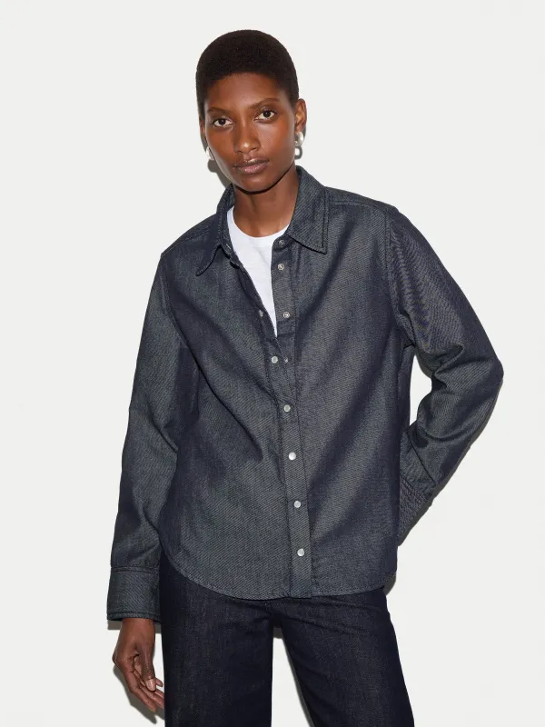 Washed Denim Button Down Shirt | Indigo made by Jigsaw