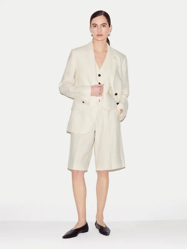 Linen Bermuda Short | Cream made by Jigsaw