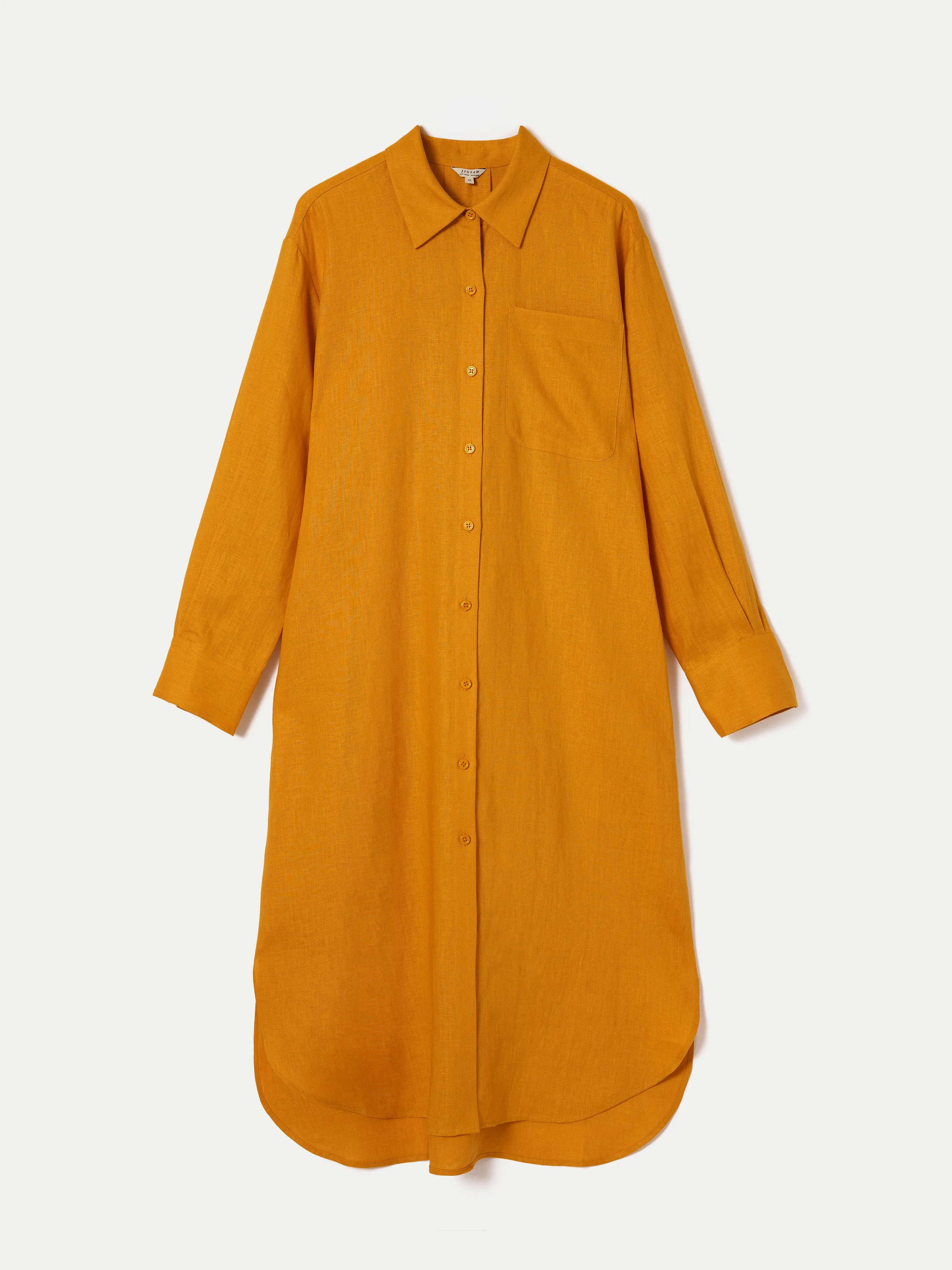Linen Relaxed Shirt Dress | Orange sold by Jigsaw product image thumbnail 5