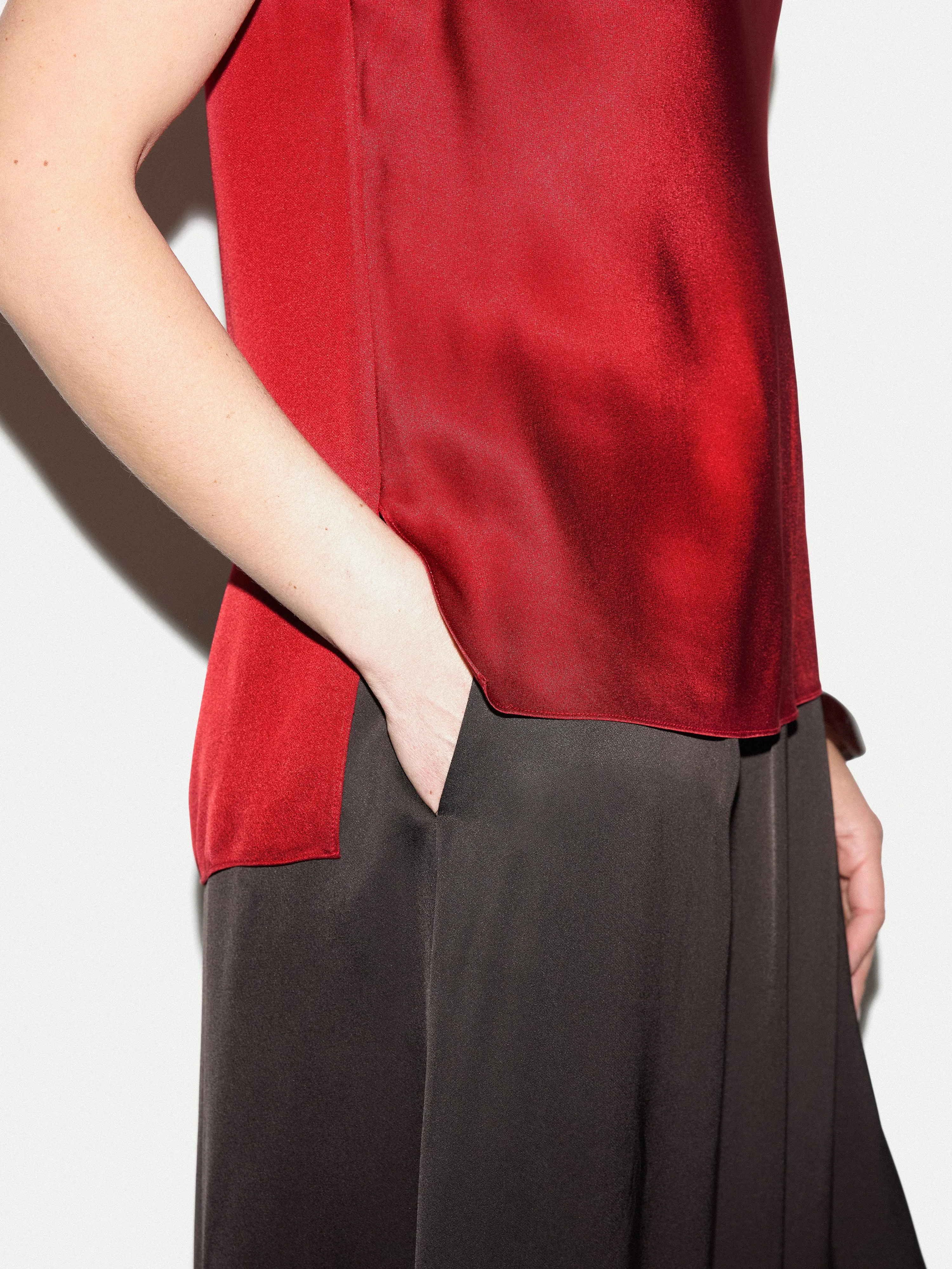 Sleeveless Cowl Neck Top | Red sold by Jigsaw product image thumbnail 5
