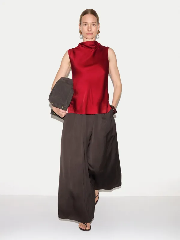 Sleeveless Cowl Neck Top | Red made by Jigsaw