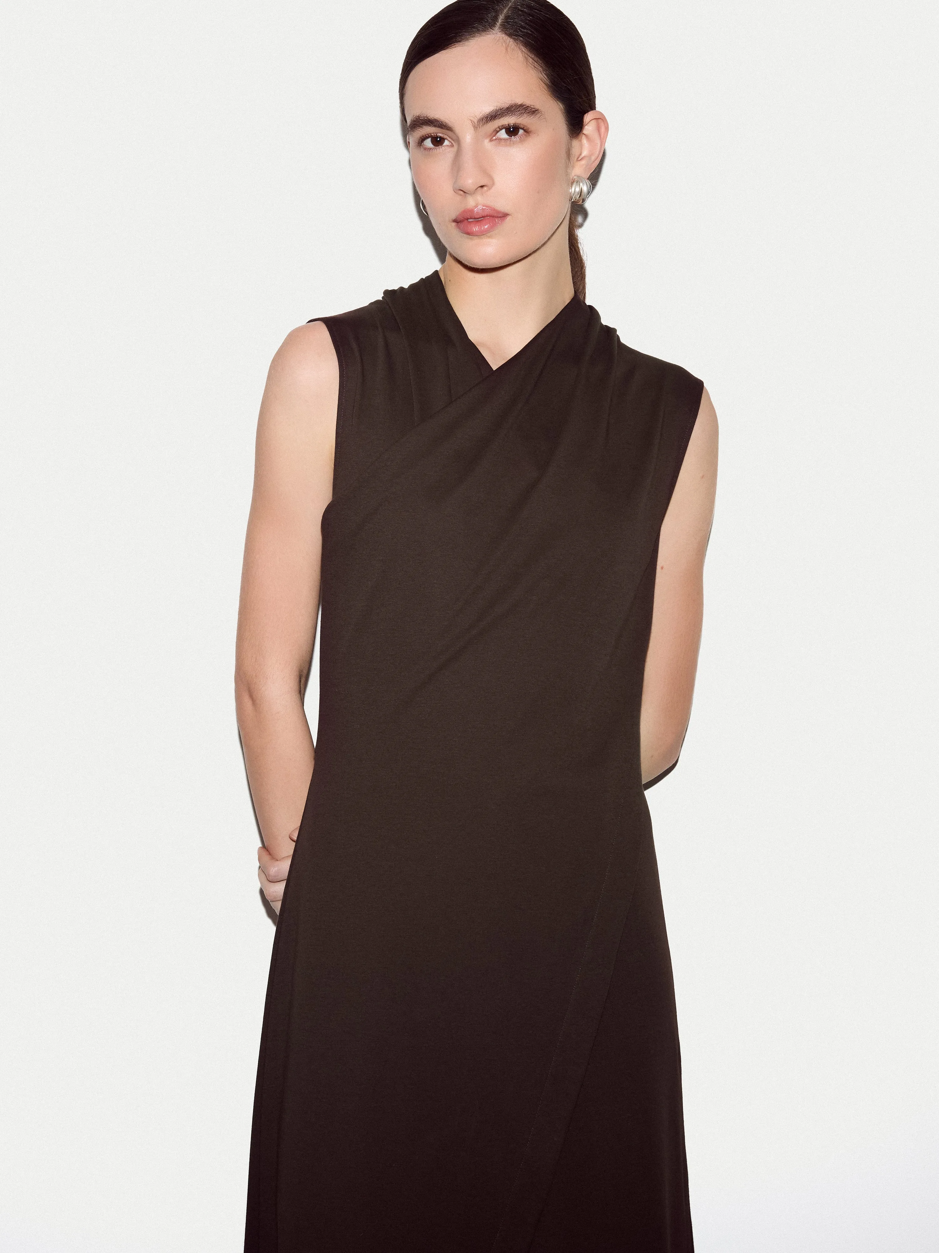 Pima Cotton Jumpsuit | Brown sold by Jigsaw product image thumbnail 4
