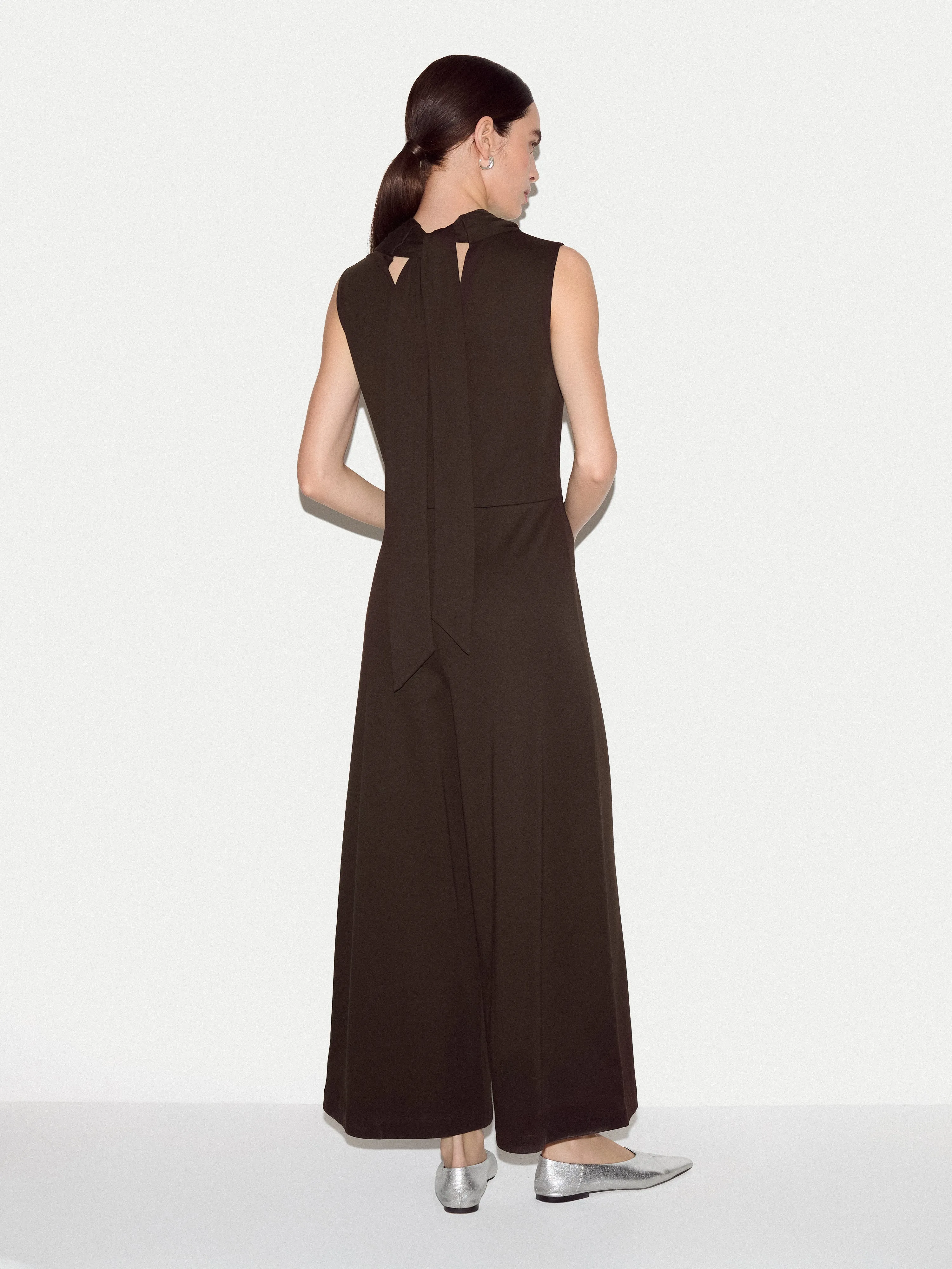 Pima Cotton Jumpsuit | Brown sold by Jigsaw product image thumbnail 5