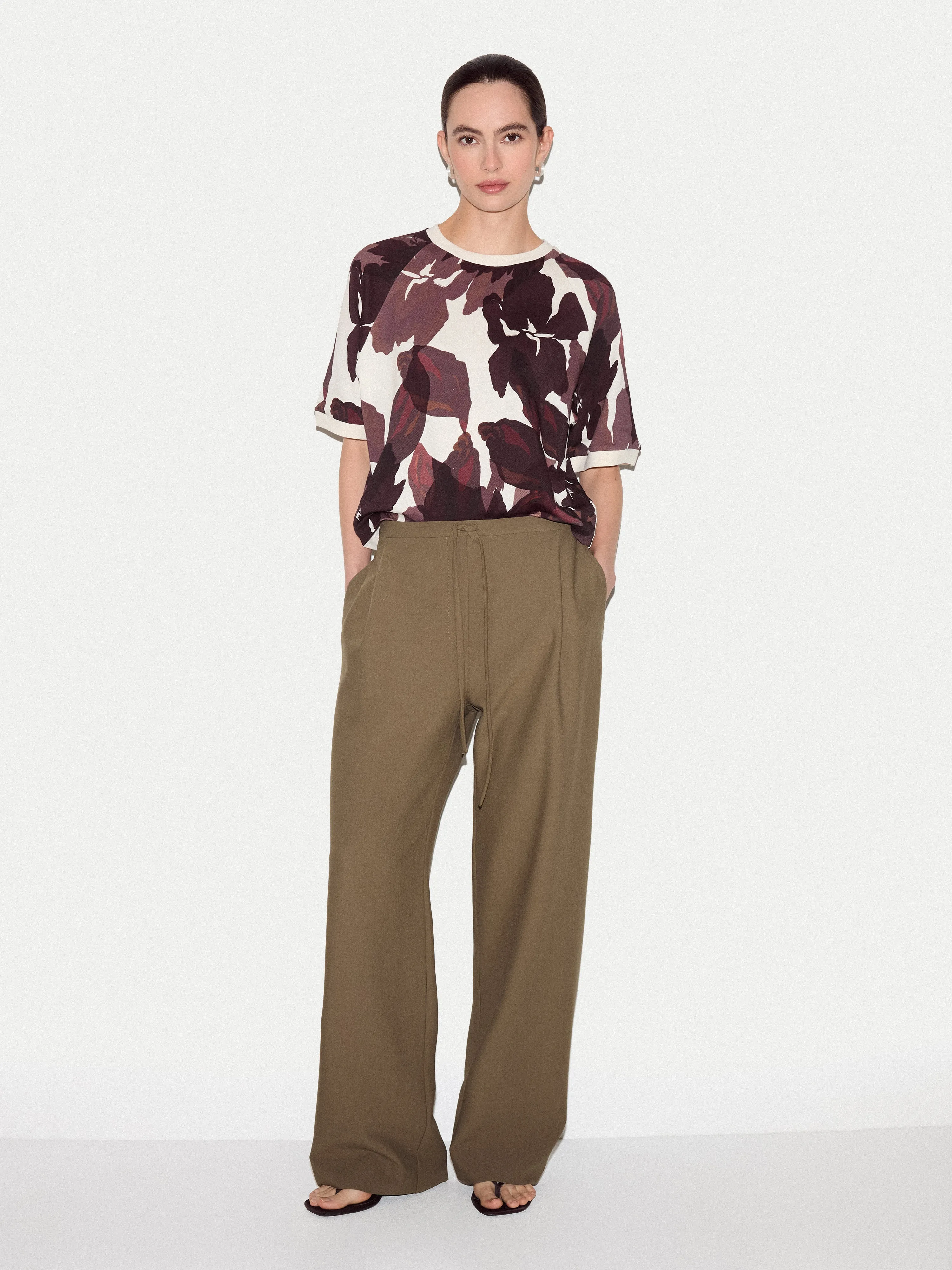 Iris Half Sleeve Sweatshirt | Burgundy sold by Jigsaw product image thumbnail 3