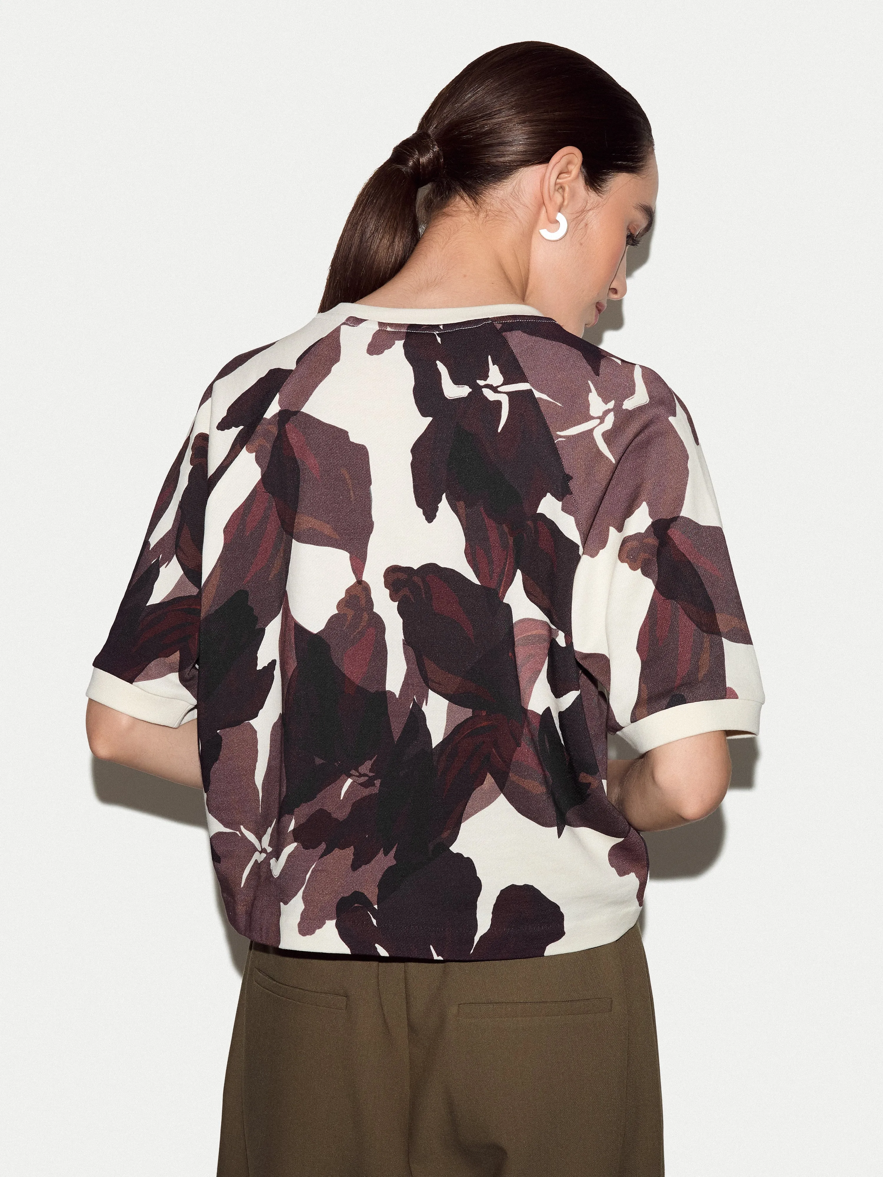 Iris Half Sleeve Sweatshirt | Burgundy sold by Jigsaw product image thumbnail 4
