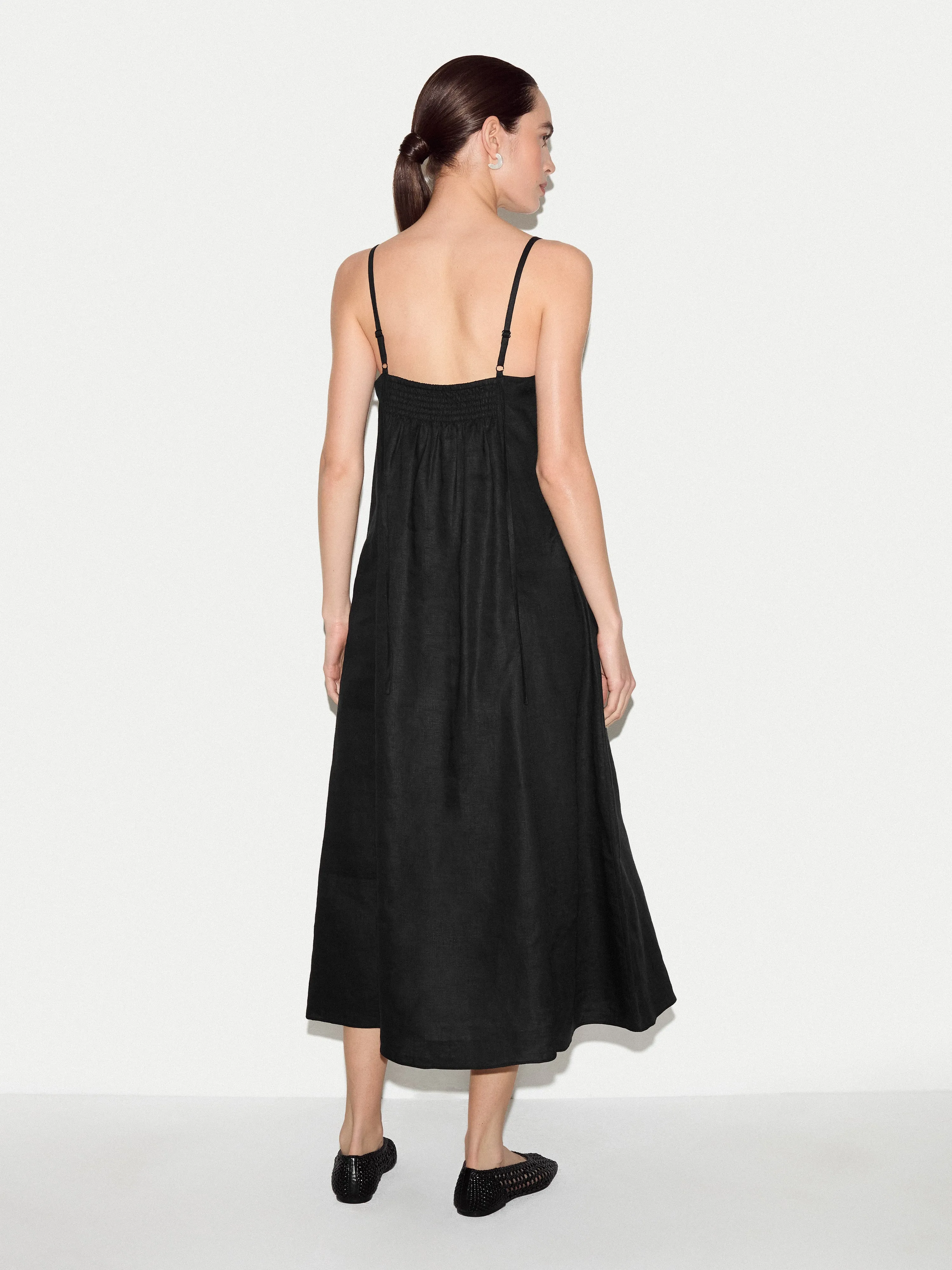 Linen Strappy Sundress | Black sold by Jigsaw product image thumbnail 4