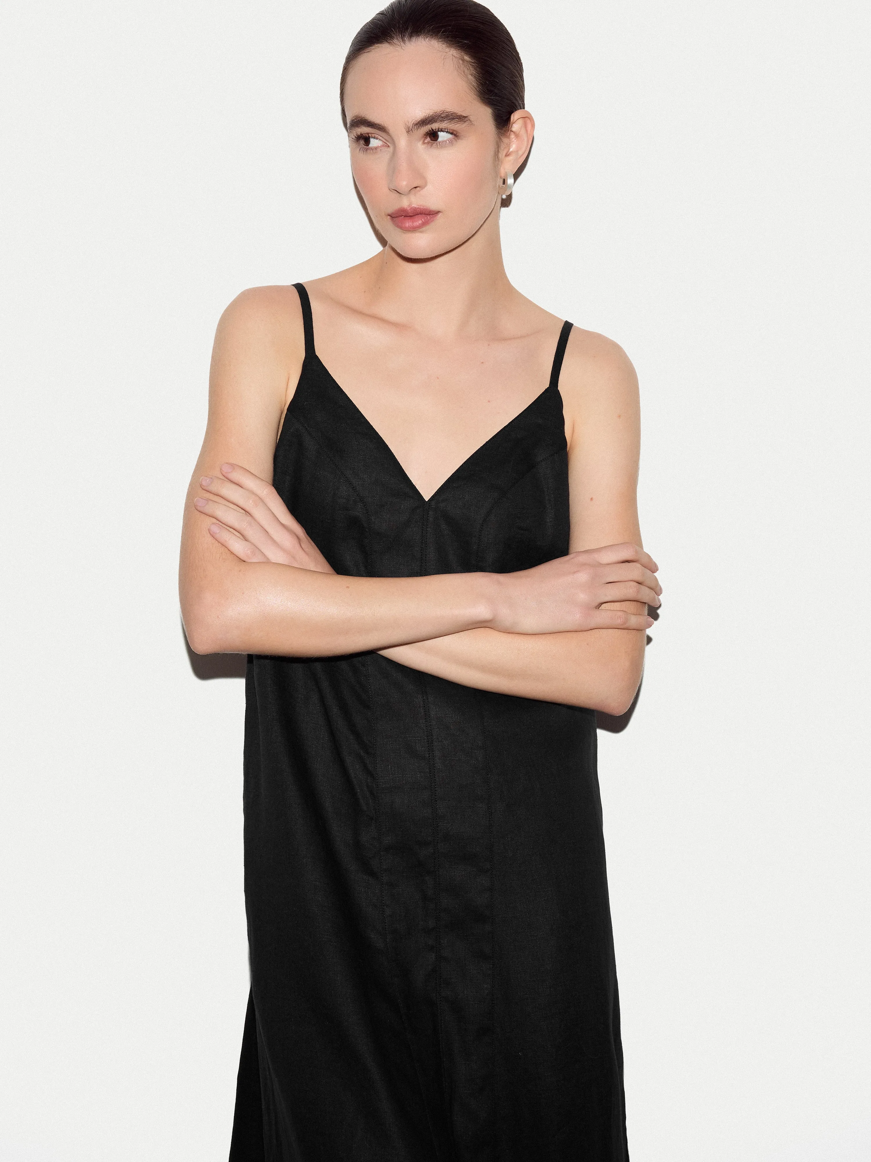 Linen Strappy Sundress | Black sold by Jigsaw product image thumbnail 2