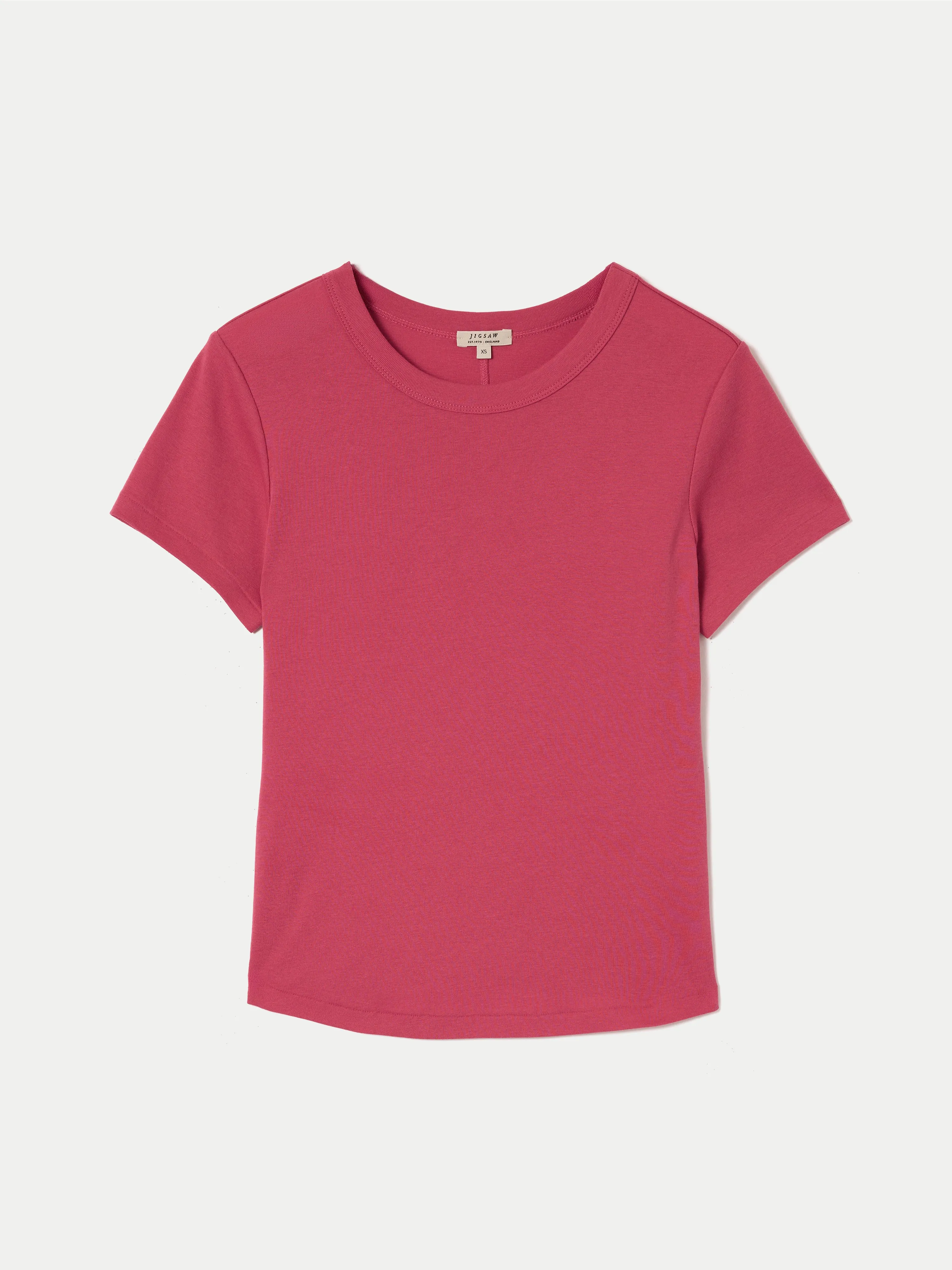 Cotton Fitted T-shirt | Pink sold by Jigsaw product image thumbnail 5