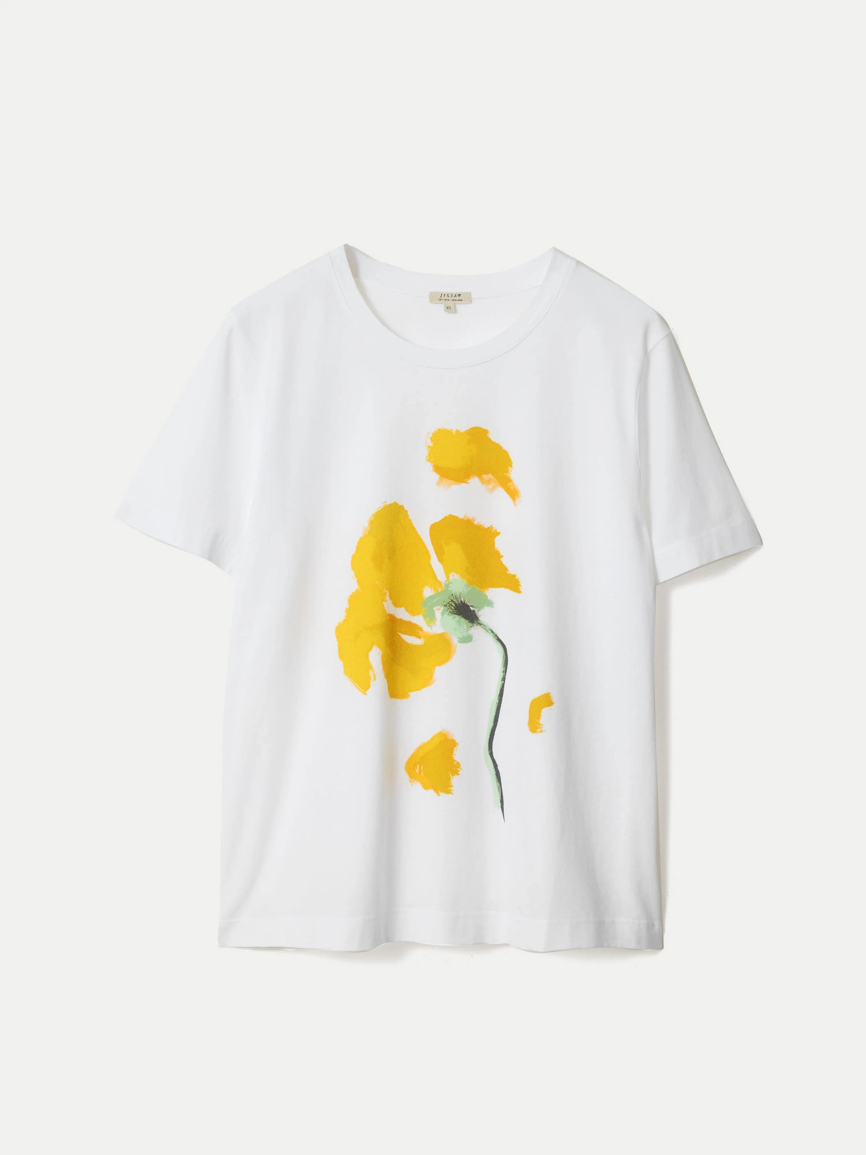 Broken Poppy Print T-shirt | Multi sold by Jigsaw product image thumbnail 5