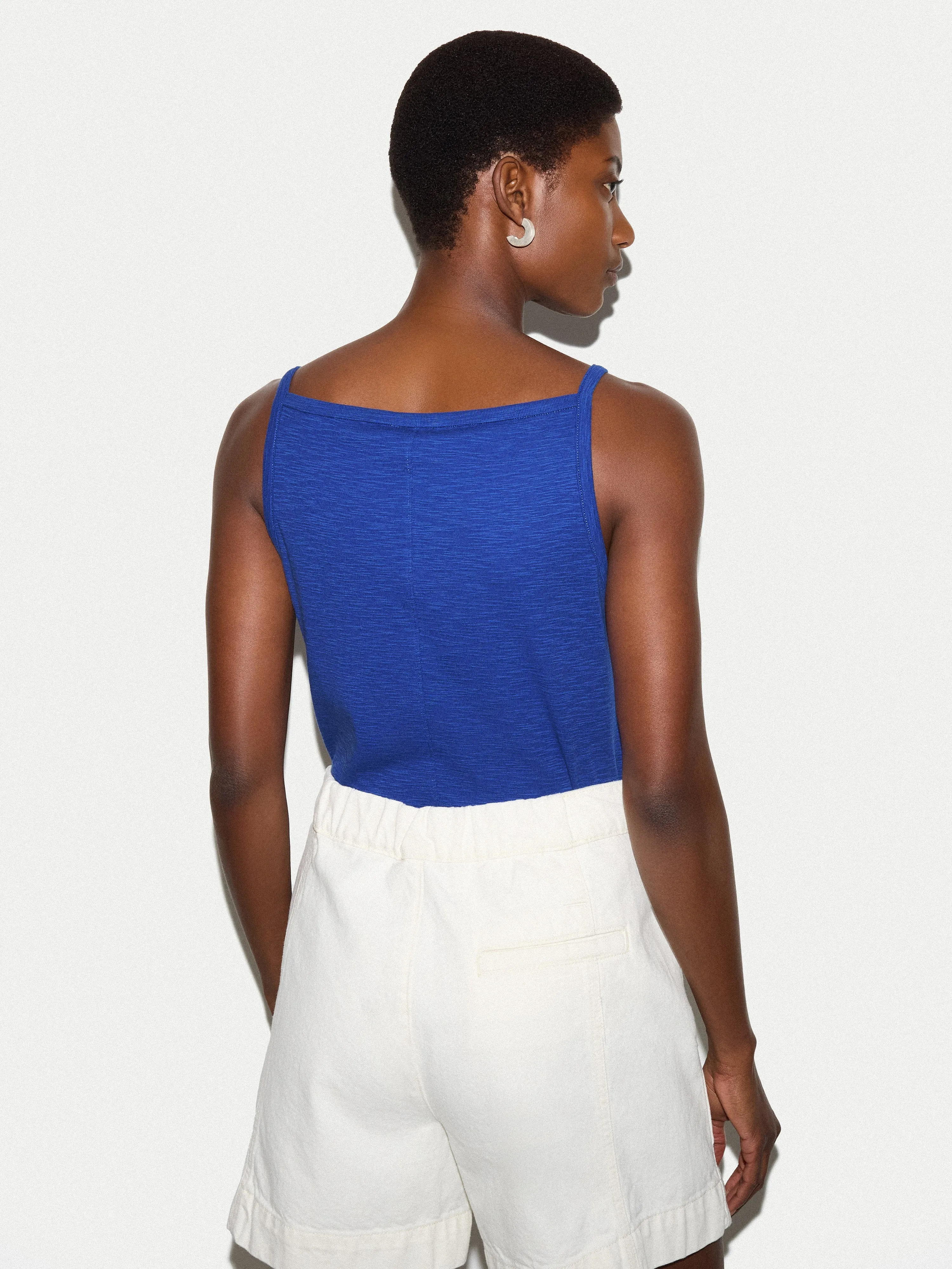 Cotton Luxe Button Cami | Blue sold by Jigsaw product image thumbnail 4