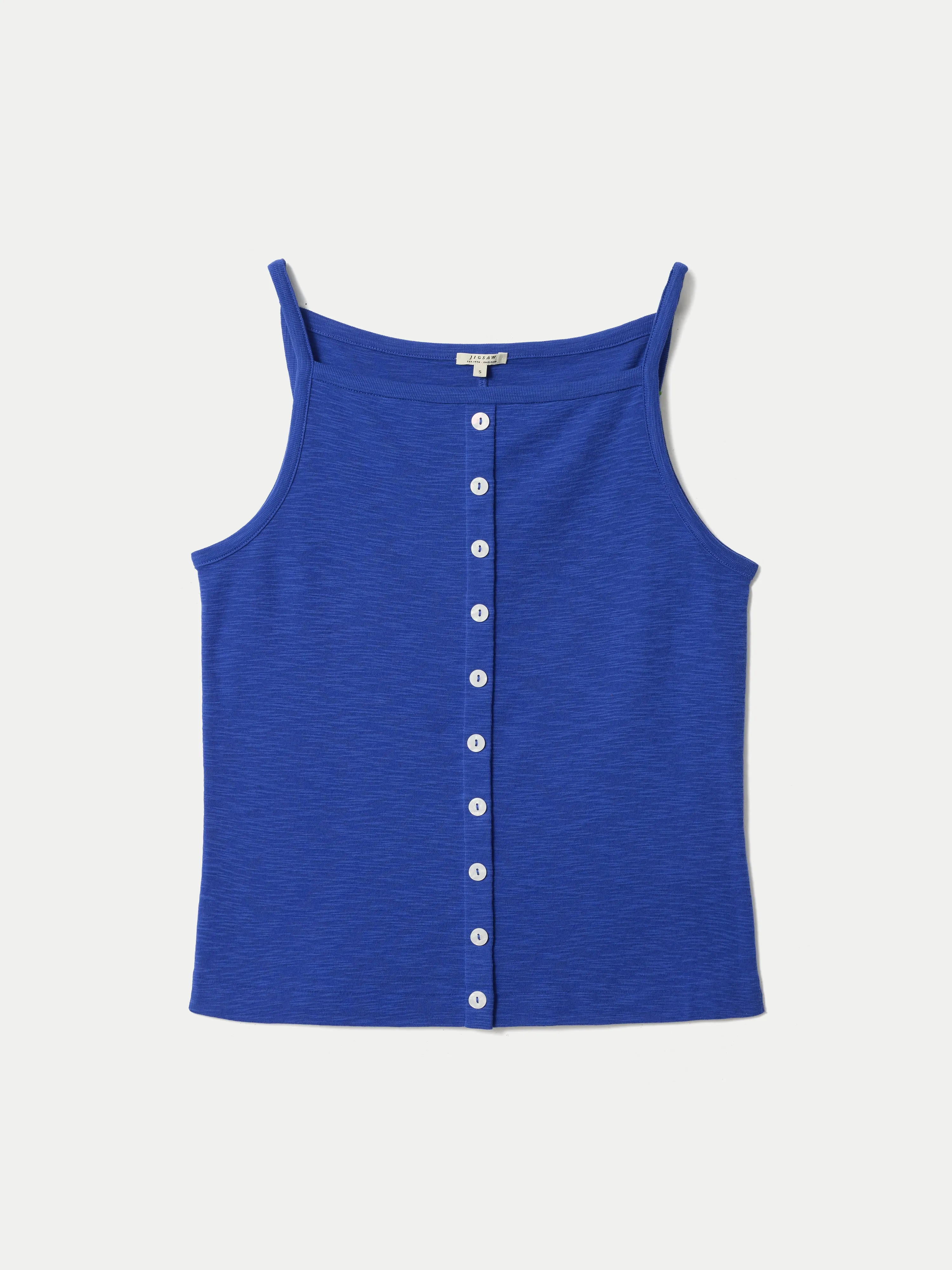 Cotton Luxe Button Cami | Blue sold by Jigsaw product image thumbnail 5