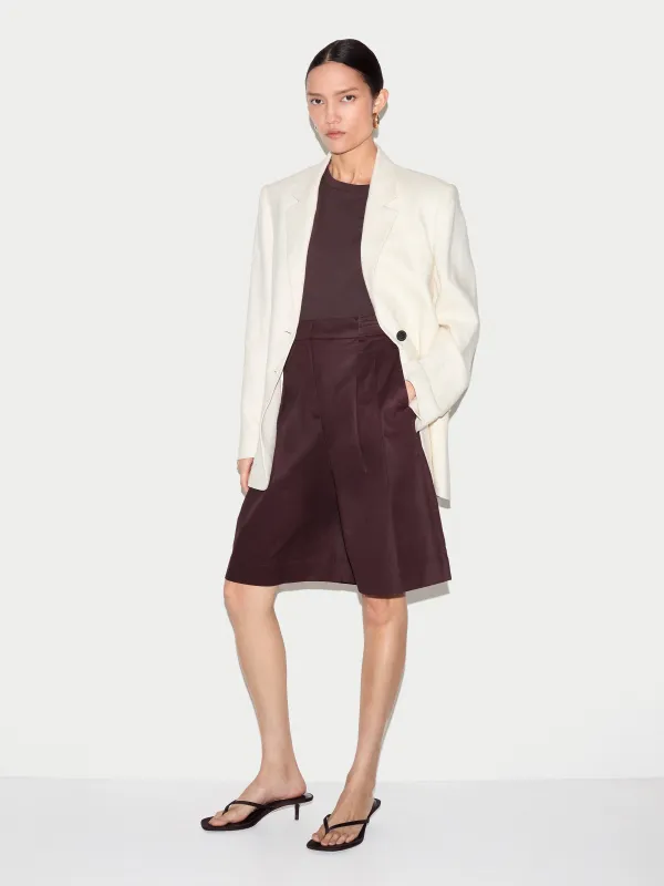 Cotton Double Pleated Short | Purple made by Jigsaw