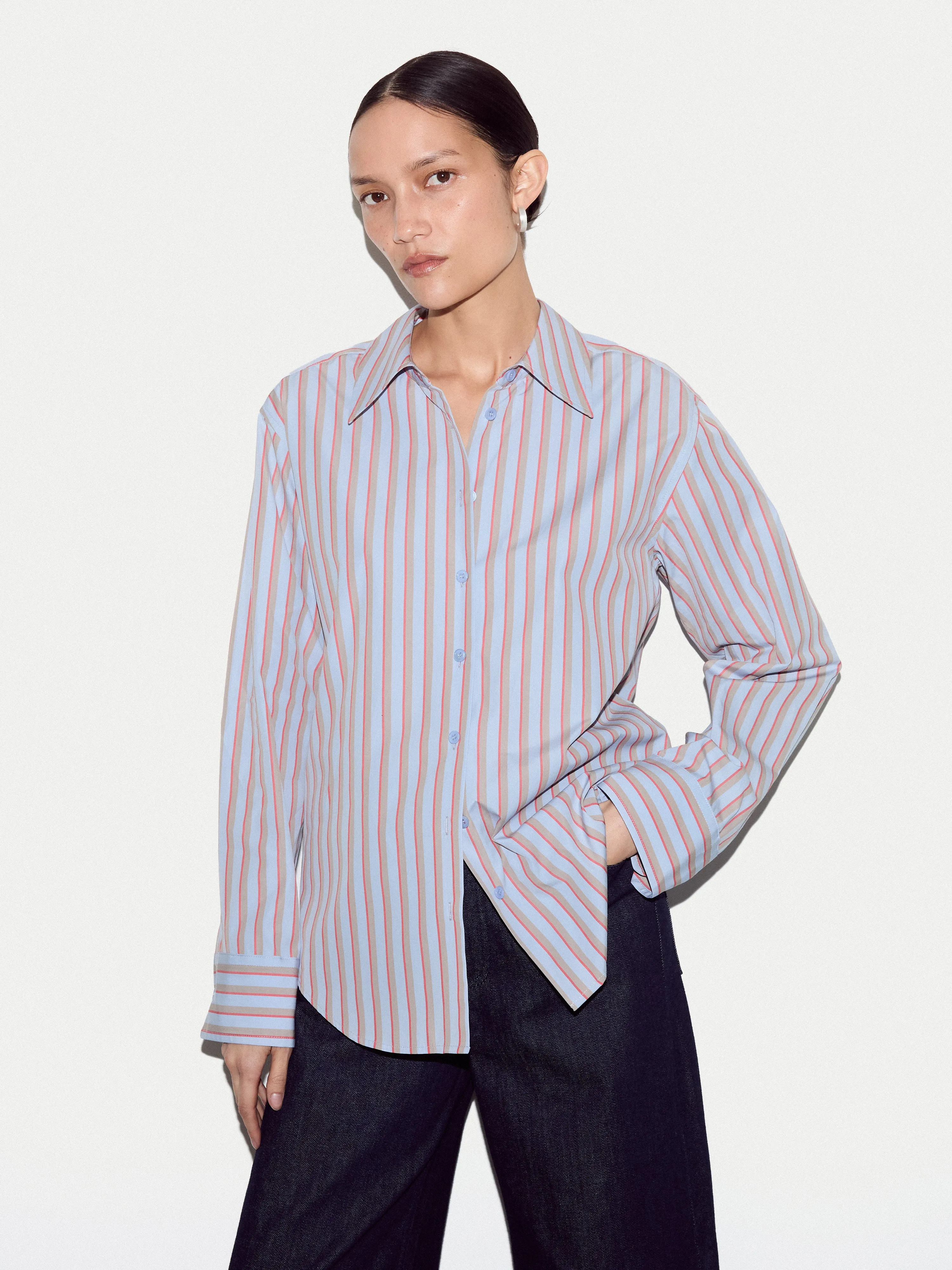 Cotton Stripe Shirt | Multi sold by Jigsaw