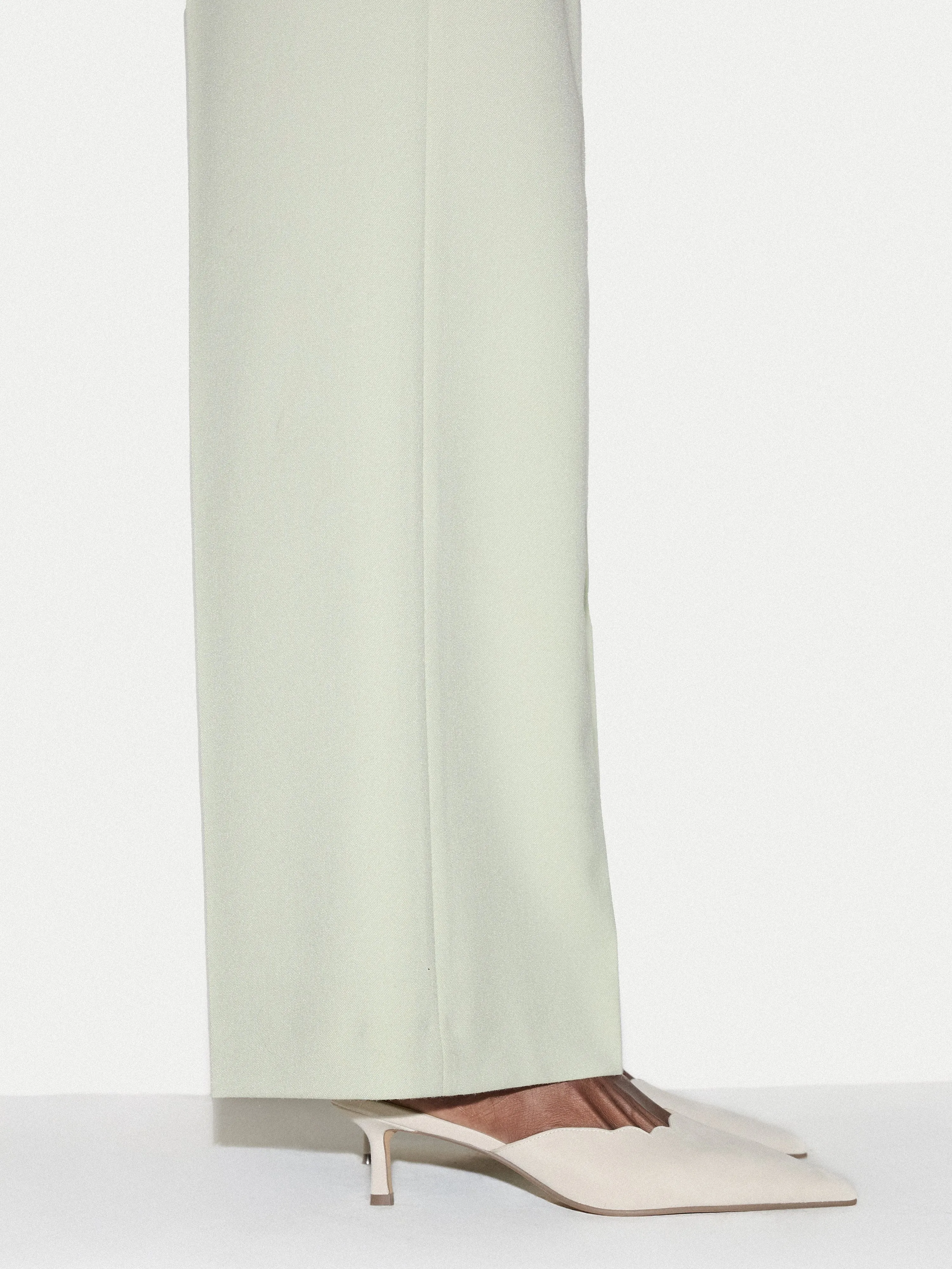 Suede Kitten Heel Mule | Cream sold by Jigsaw