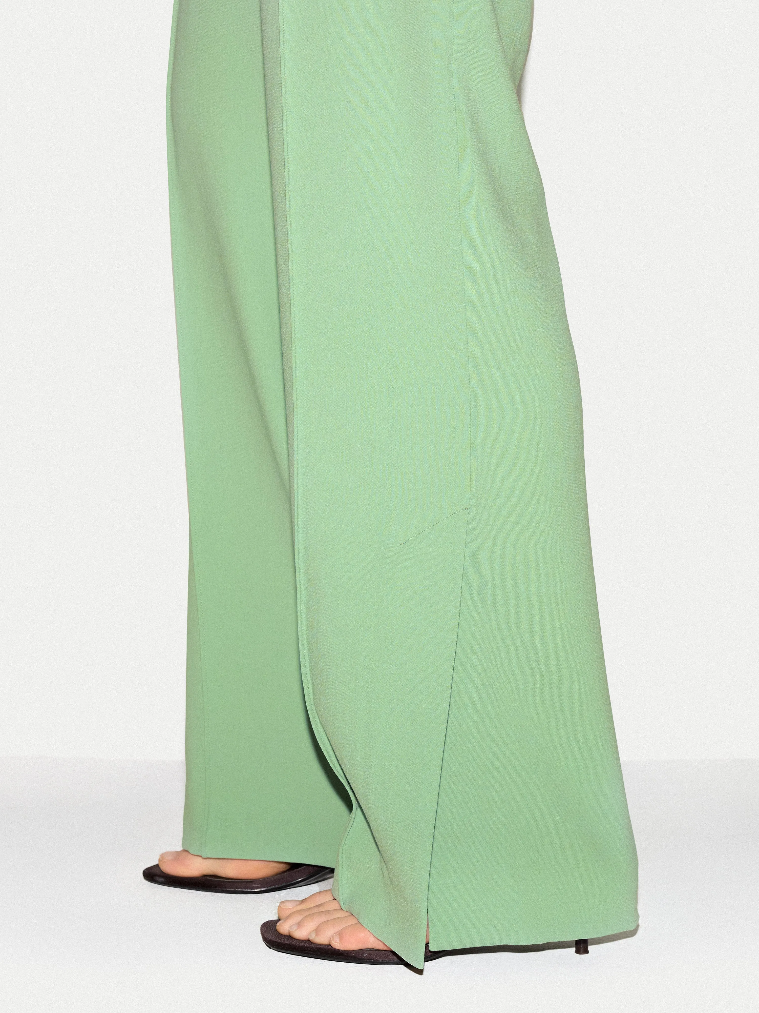 Crepe Split Hem Trouser | Green sold by Jigsaw product image thumbnail 3
