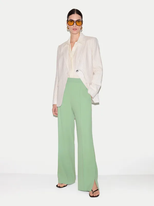 Crepe Split Hem Trouser | Green made by Jigsaw
