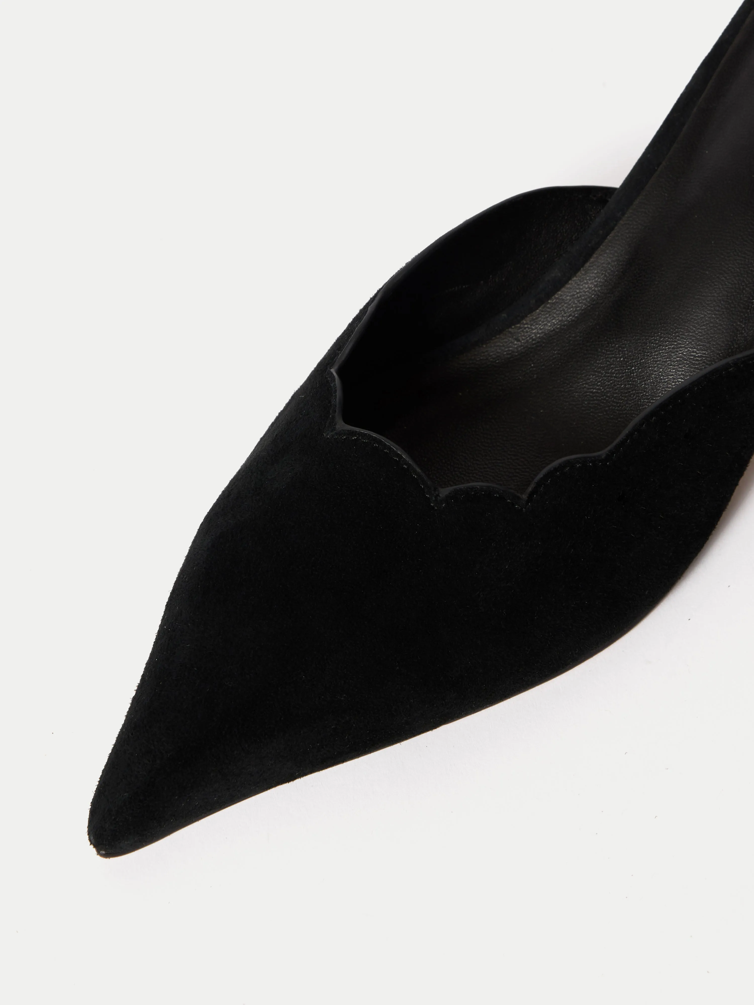 Suede Kitten Heel Mule | Black sold by Jigsaw product image thumbnail 3