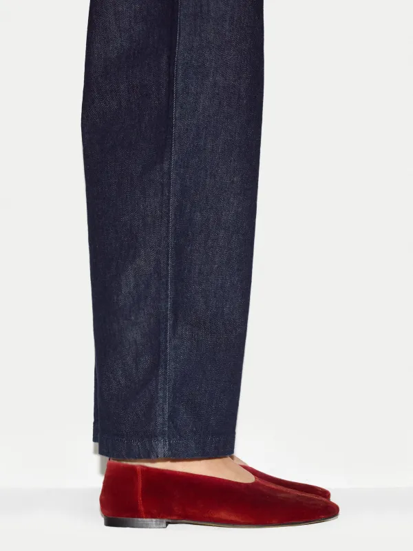 Lola Suede Ballerina | Red made by Jigsaw