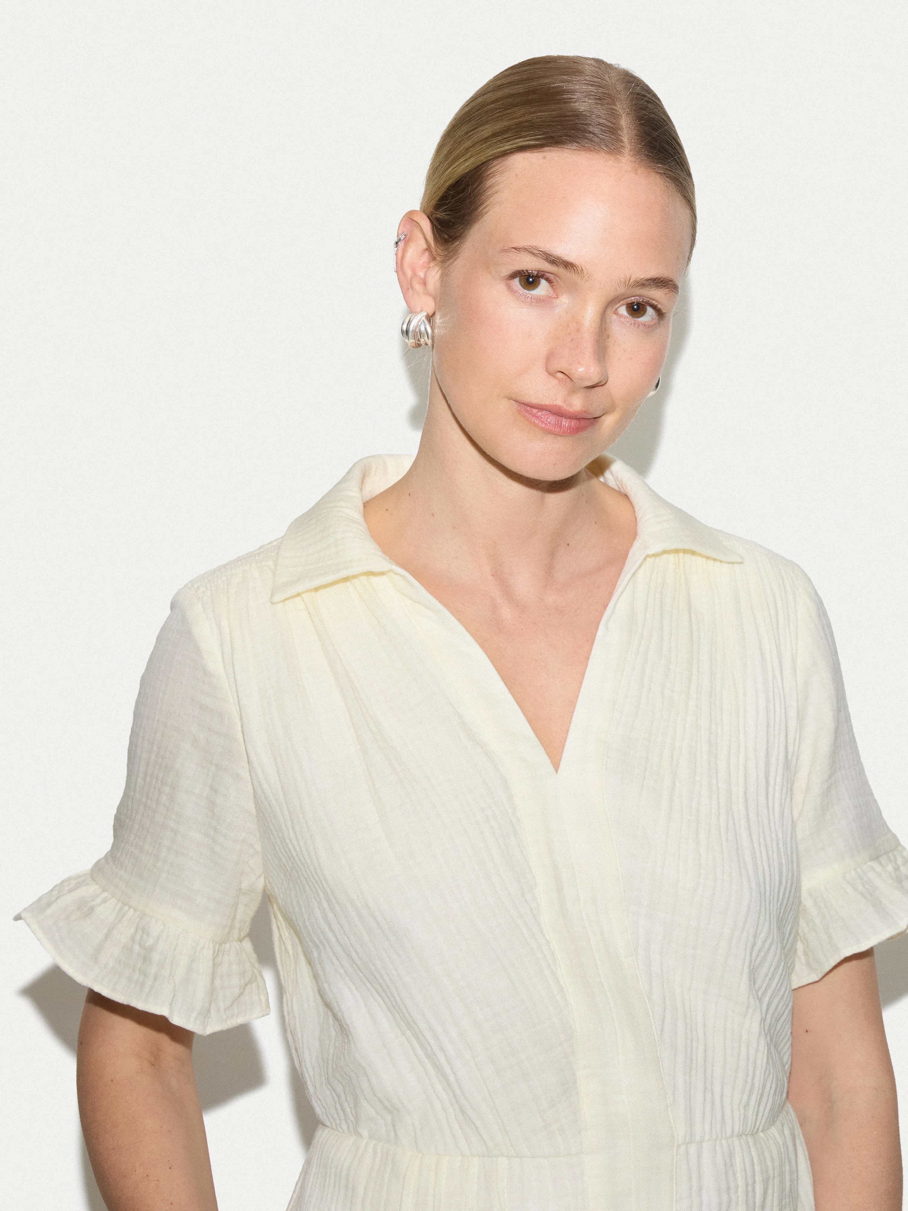 Cheesecloth Mini Dress | Cream sold by Jigsaw product image thumbnail 2