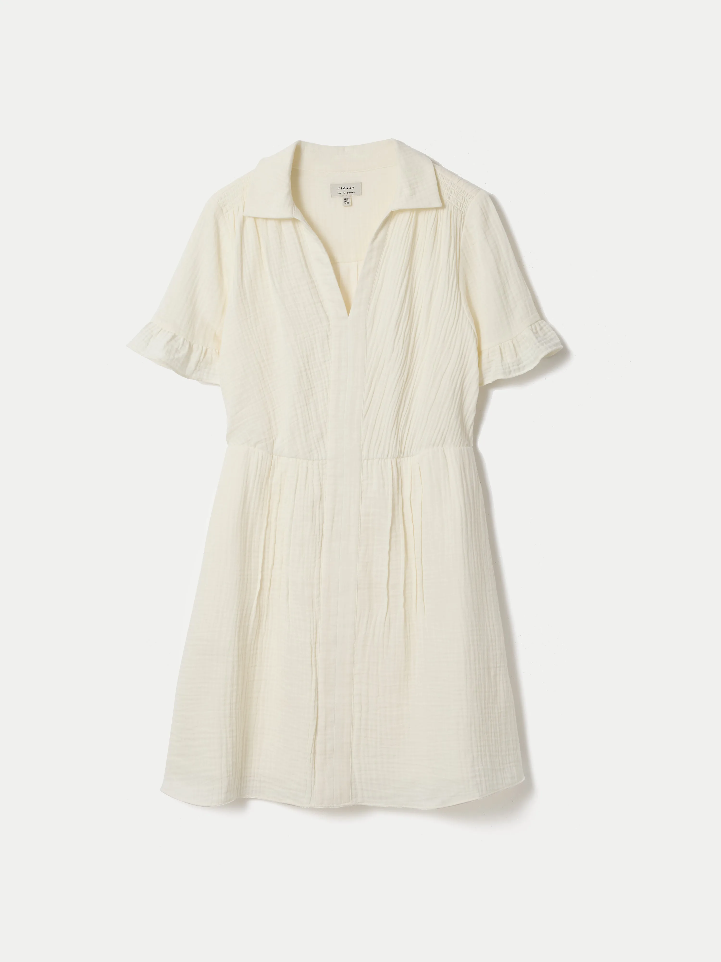 Cheesecloth Mini Dress | Cream sold by Jigsaw product image thumbnail 5