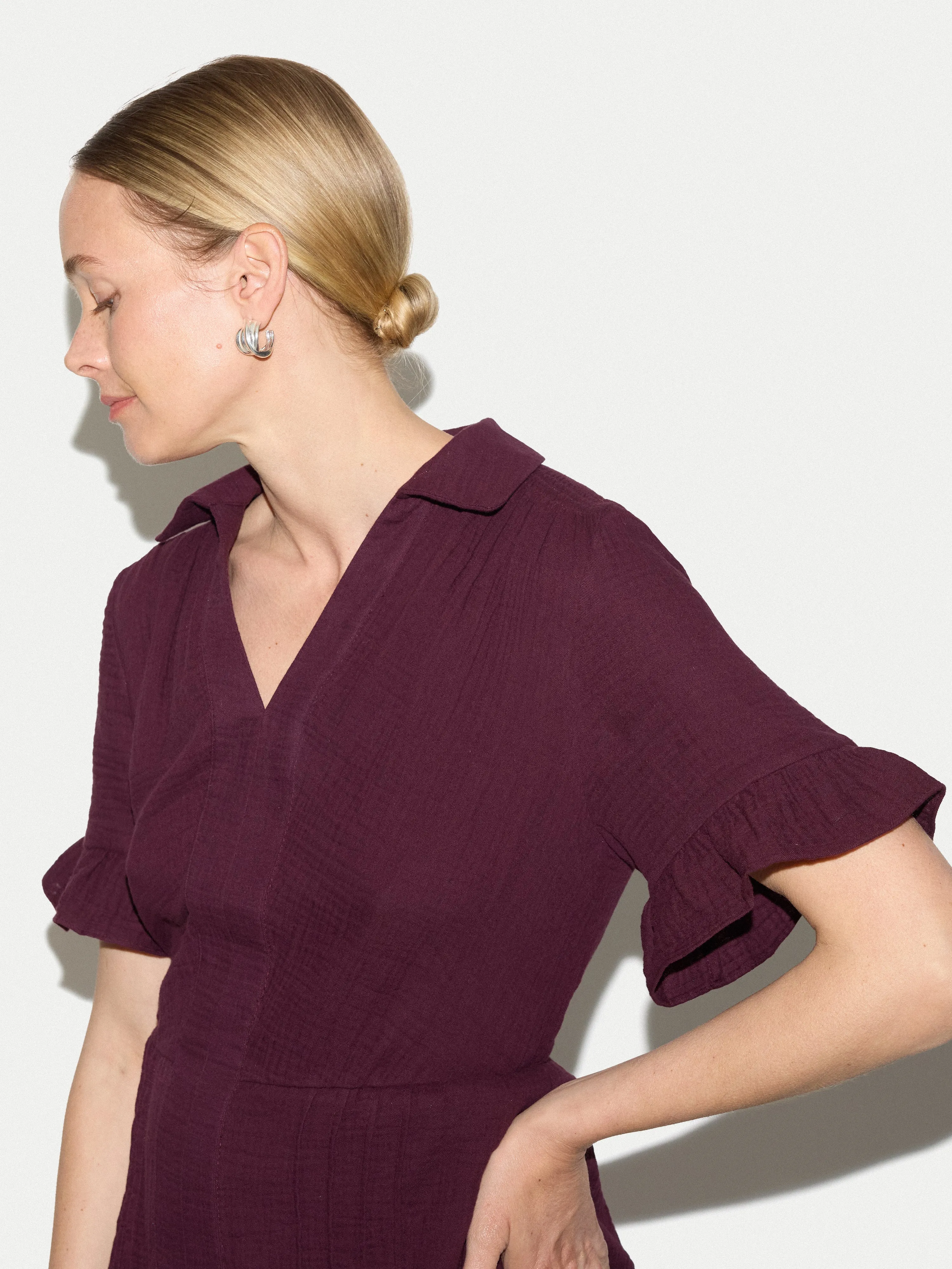 Cheesecloth Mini Dress | Purple sold by Jigsaw product image thumbnail 3