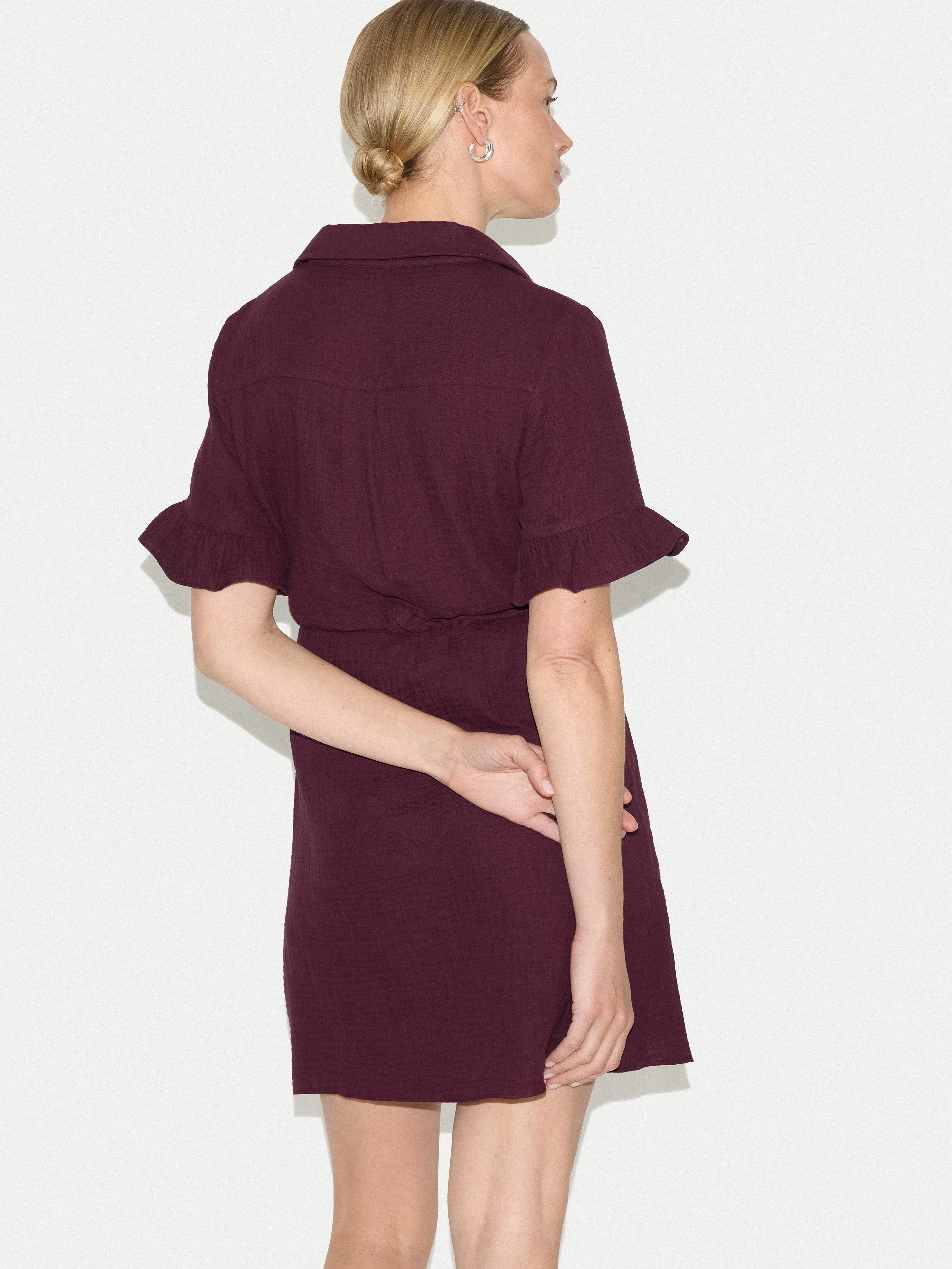 Cheesecloth Mini Dress | Purple sold by Jigsaw product image thumbnail 4
