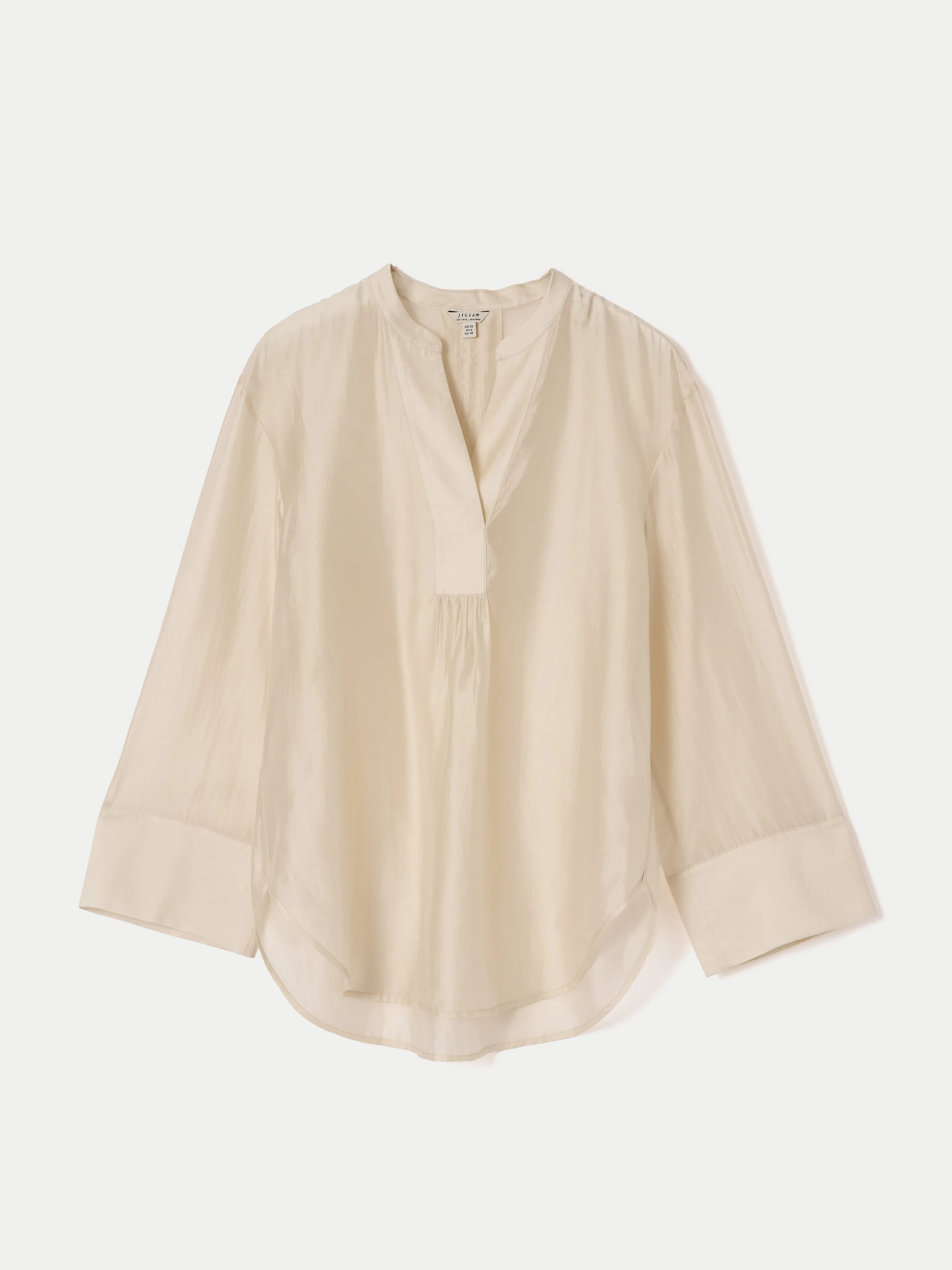 V Neck Sheer Top | Cream sold by Jigsaw product image thumbnail 5