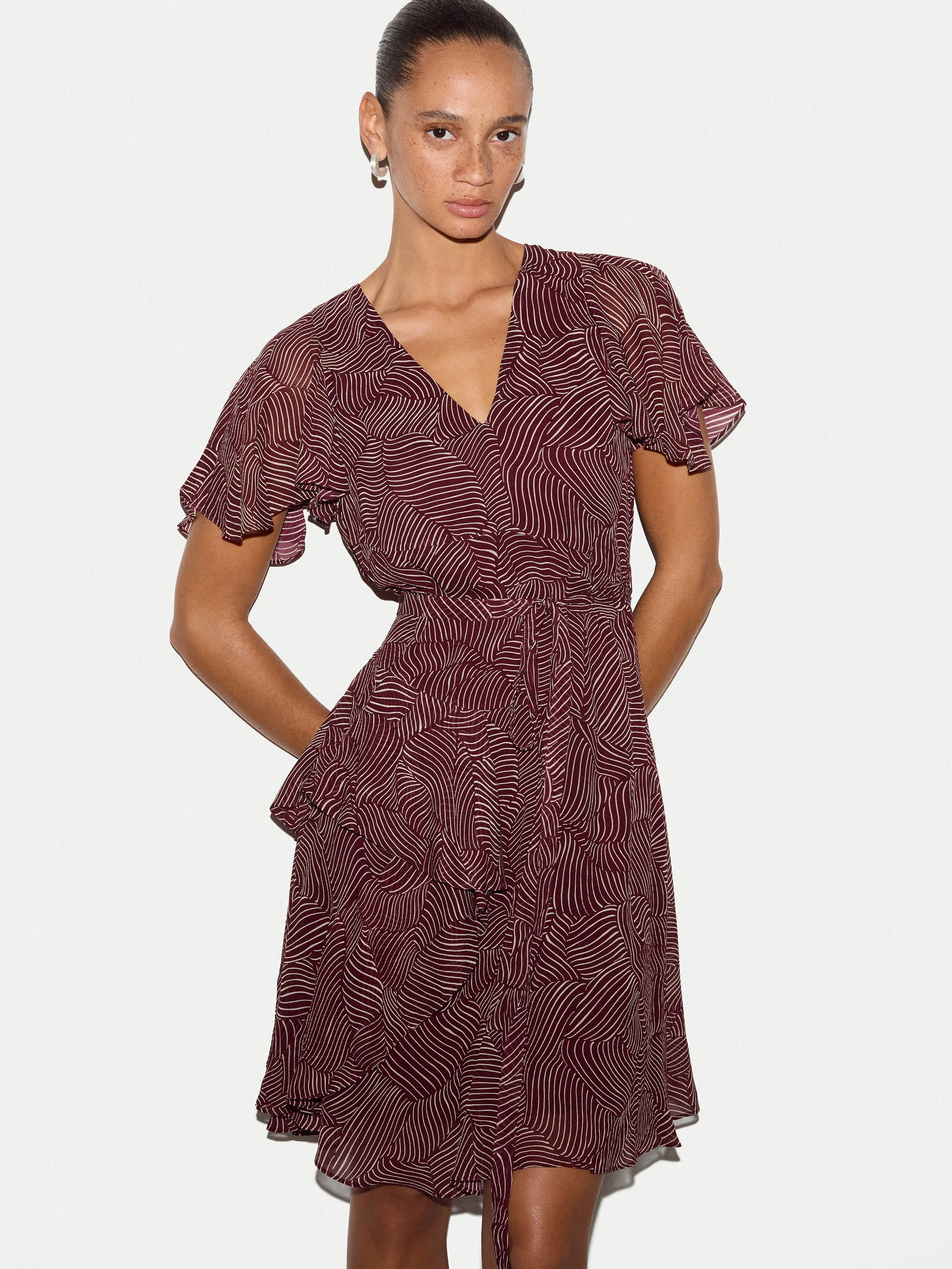 Optic Swirl Mini Dress | Red sold by Jigsaw product image thumbnail 4