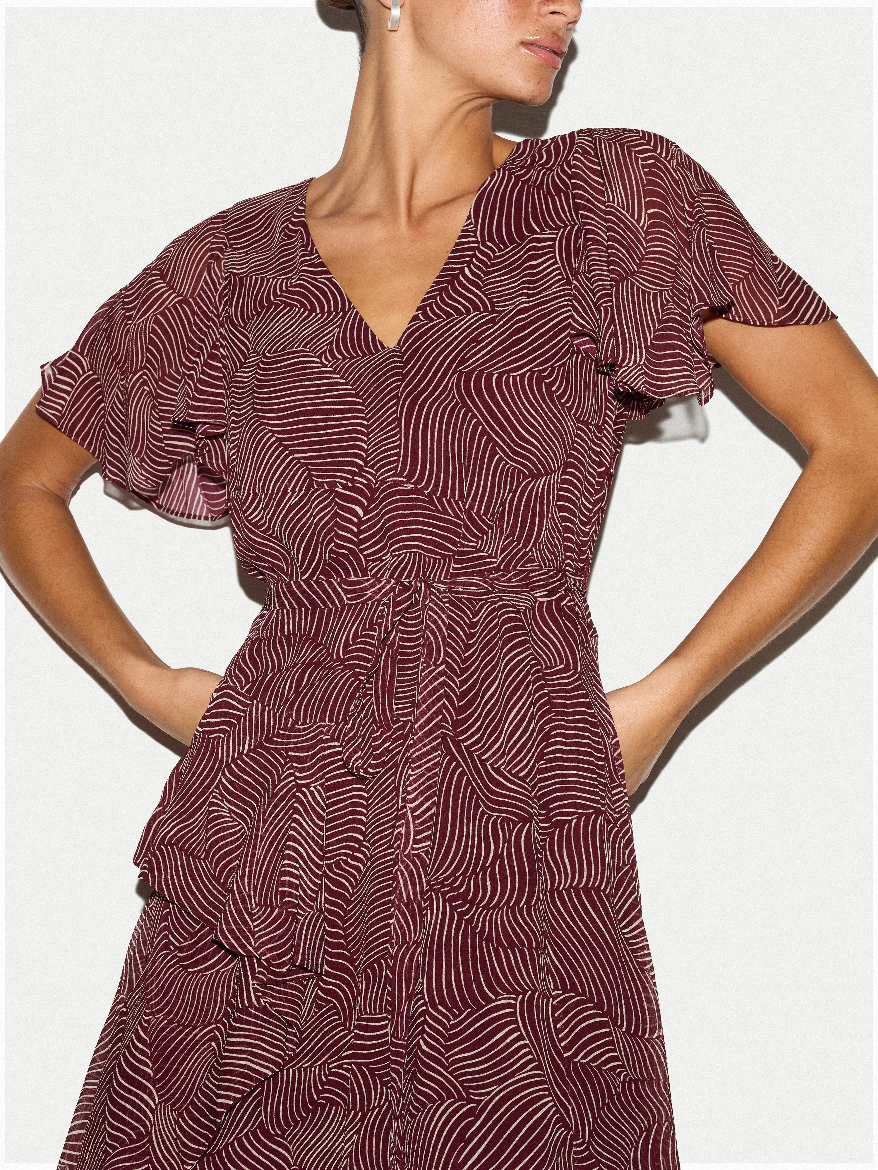 Optic Swirl Mini Dress | Red sold by Jigsaw product image thumbnail 2