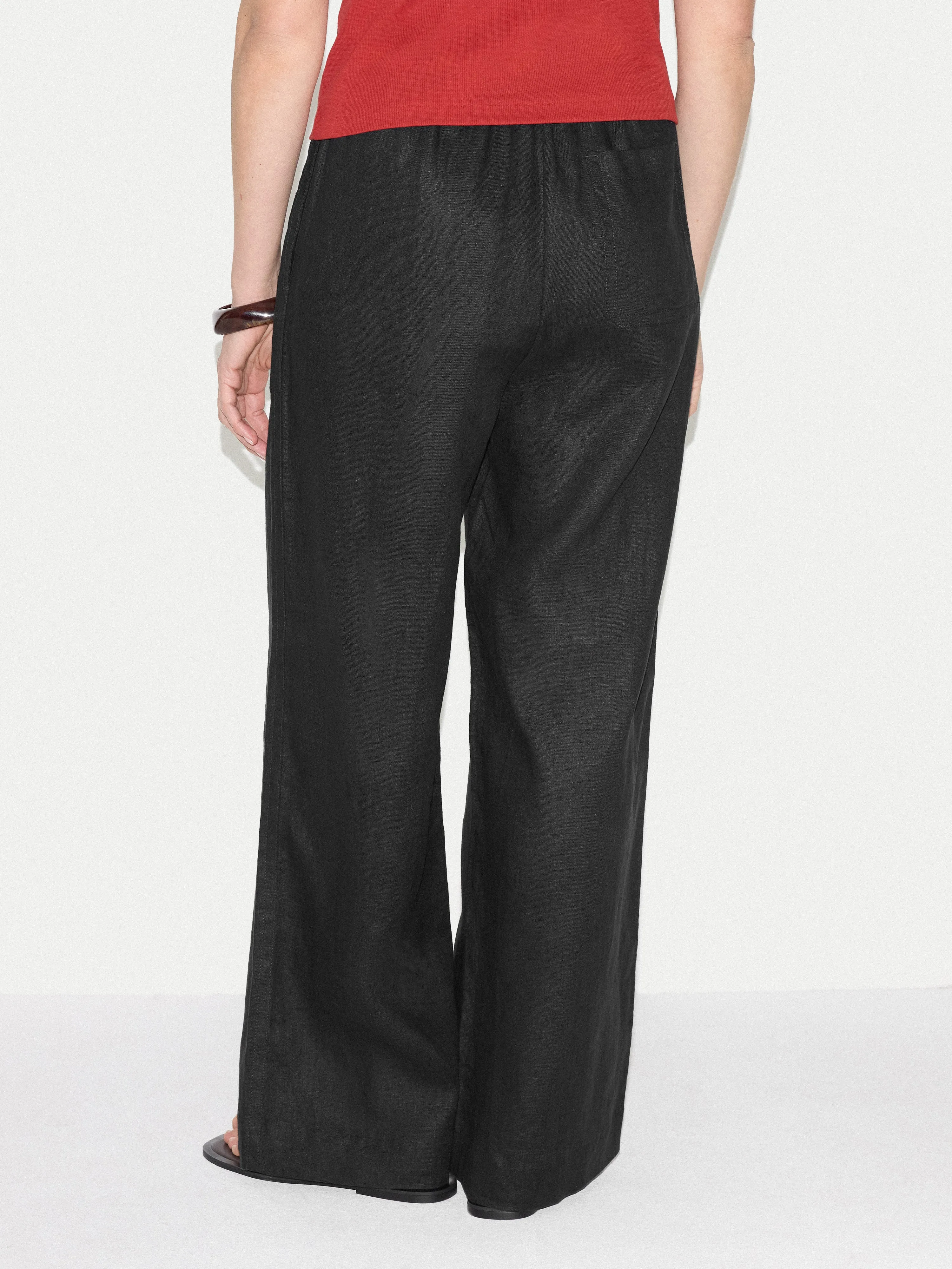 Linen Wide Leg Trouser | Black sold by Jigsaw product image thumbnail 5