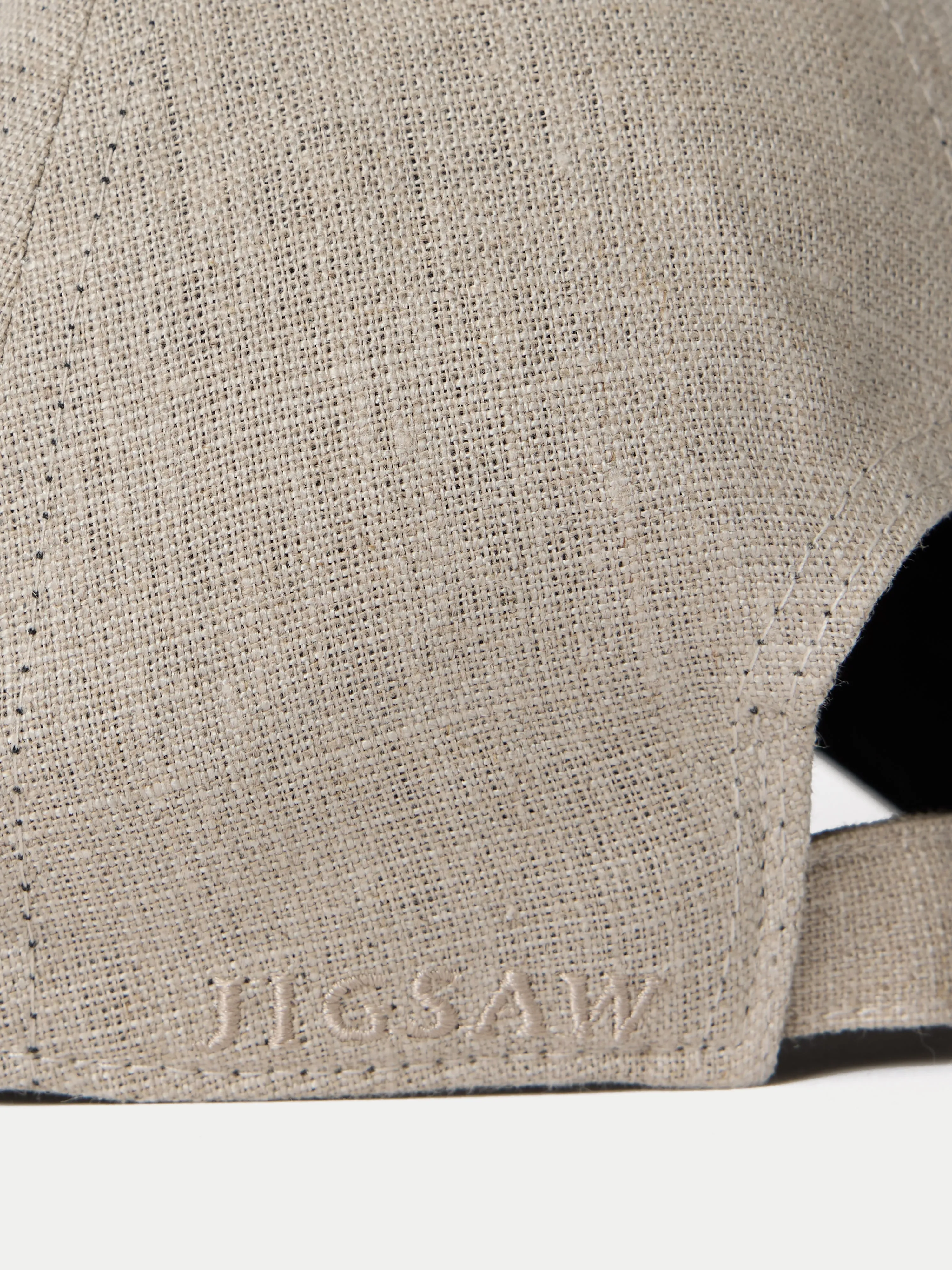 Linen Baseball Cap | Natural sold by Jigsaw product image thumbnail 3