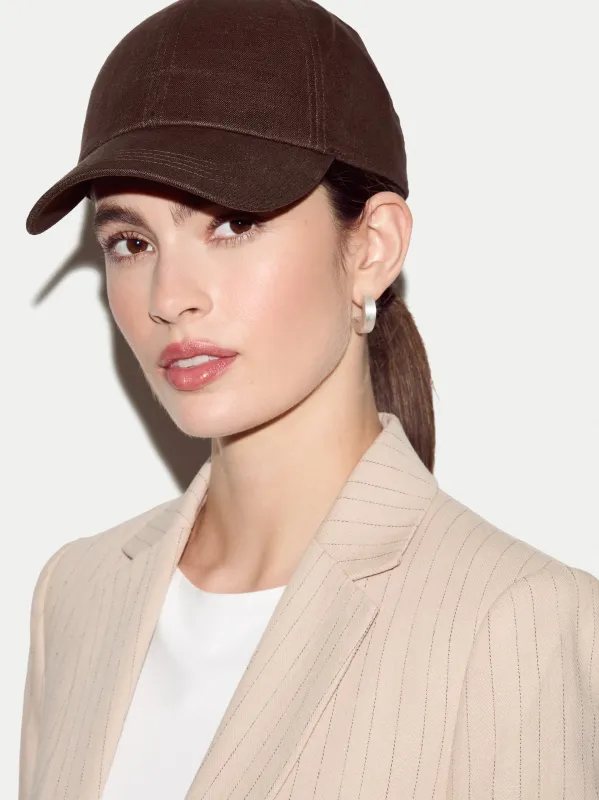 Linen Baseball Cap | Brown made by Jigsaw