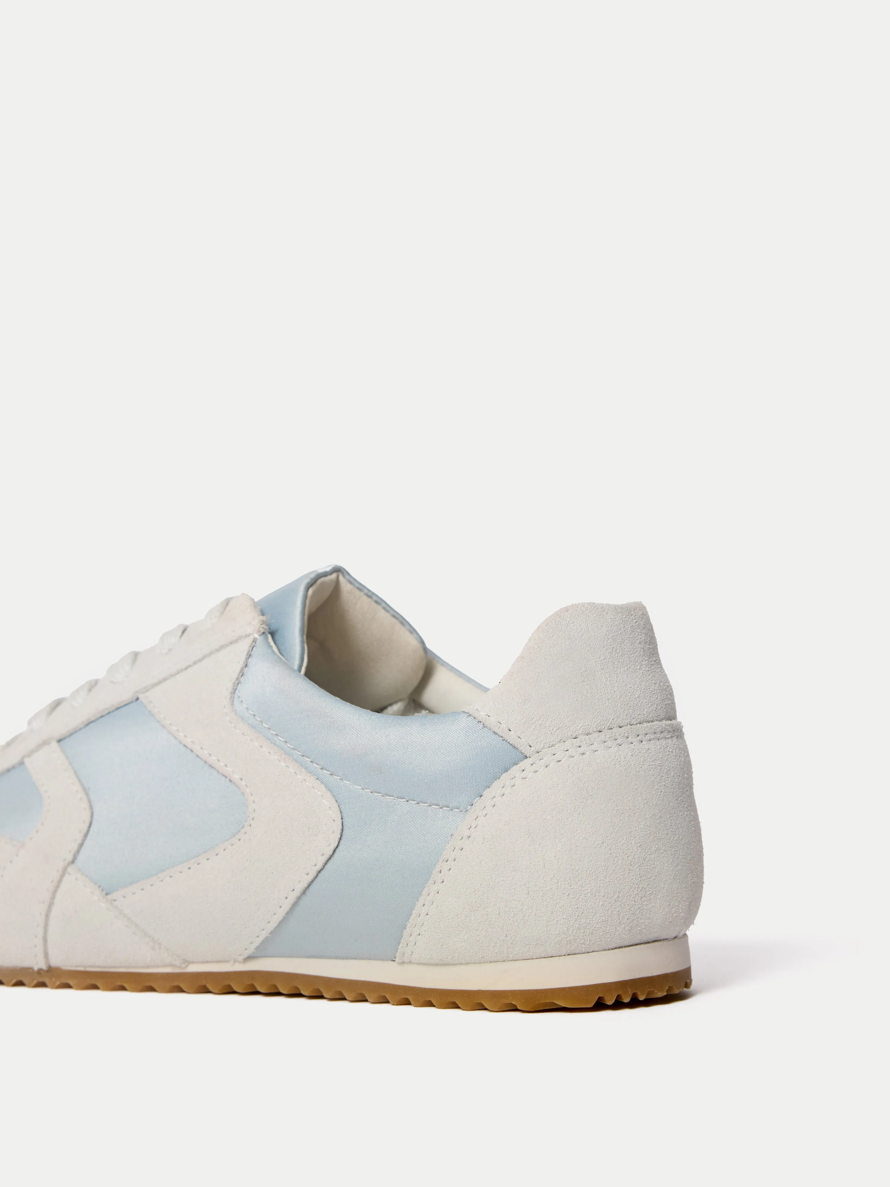 Porto Suede Satin Trainer | Blue sold by Jigsaw product image thumbnail 3