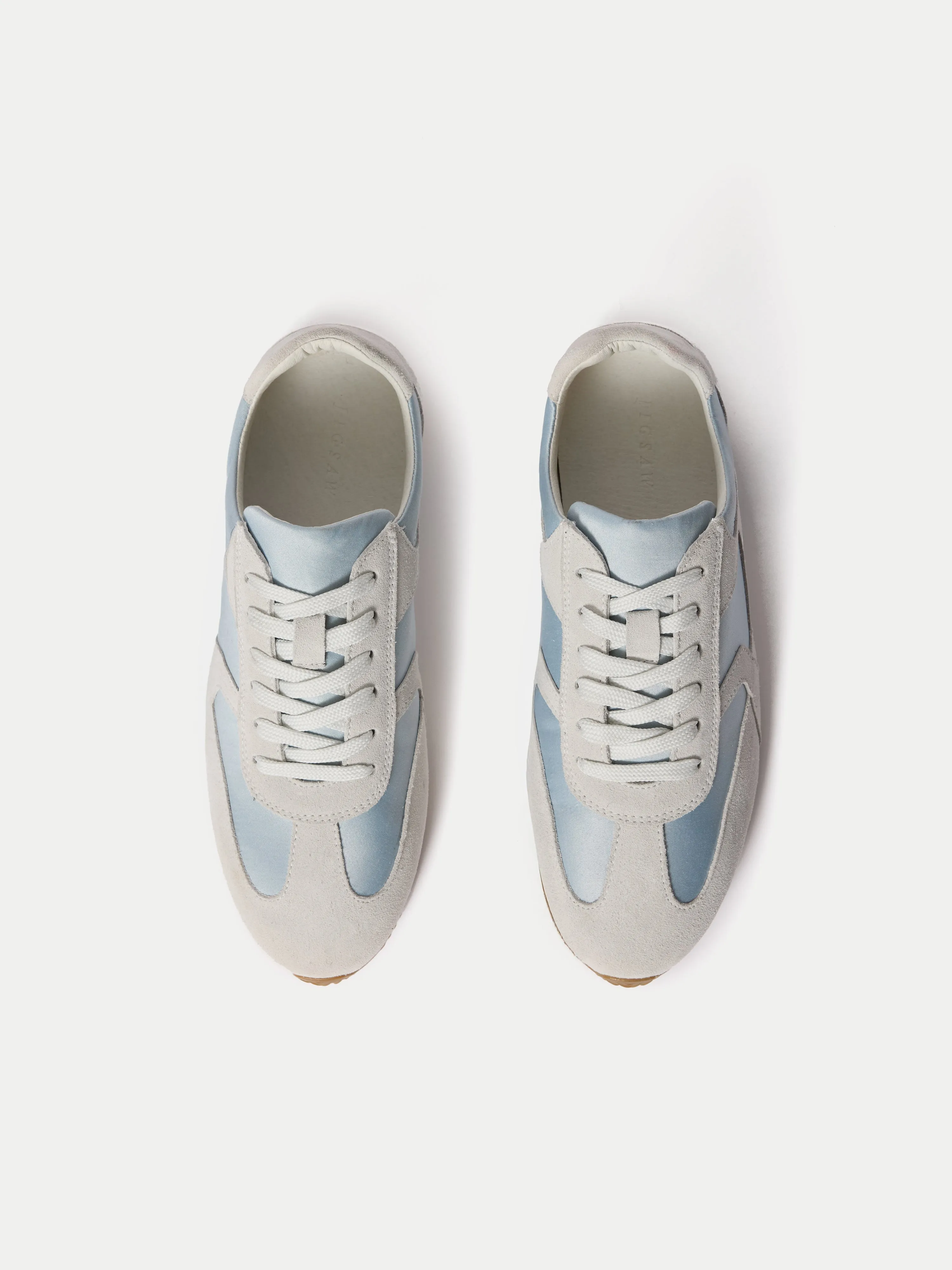 Porto Suede Satin Trainer | Blue sold by Jigsaw product image thumbnail 4