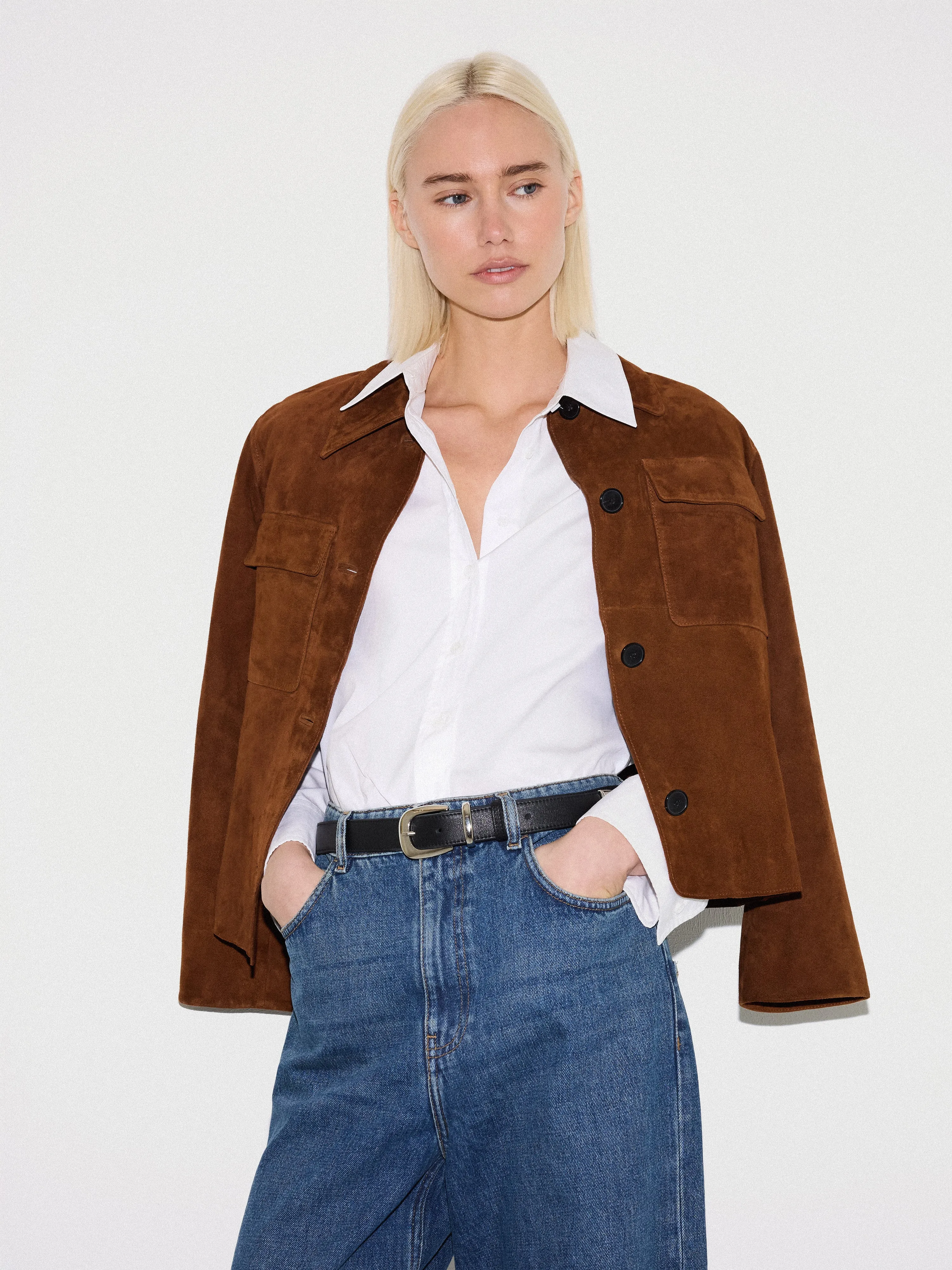 Cotton Poplin Shirt | White sold by Jigsaw product image thumbnail 3