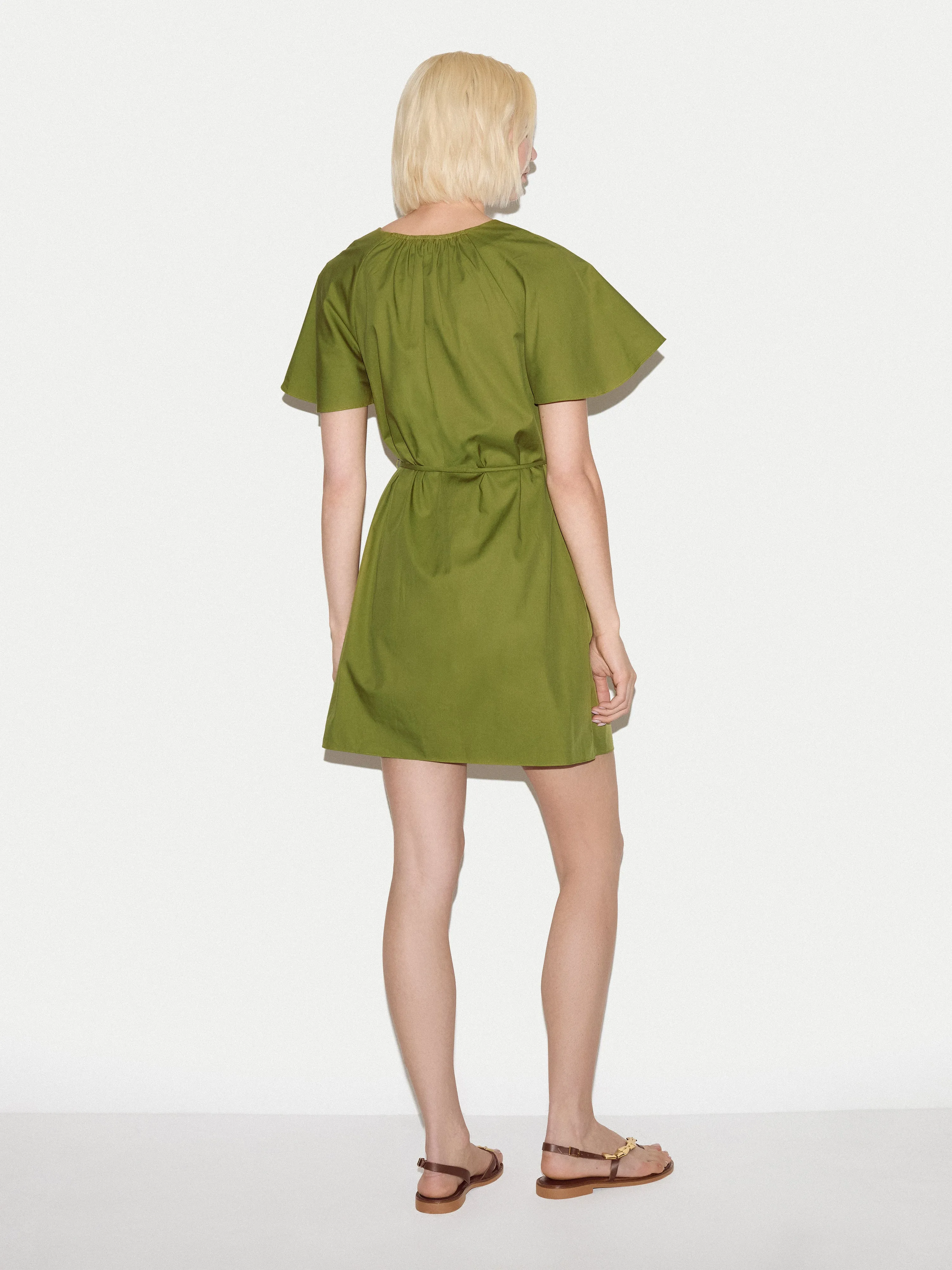 Cotton Lyocell Mini Dress | Green sold by Jigsaw product image thumbnail 4