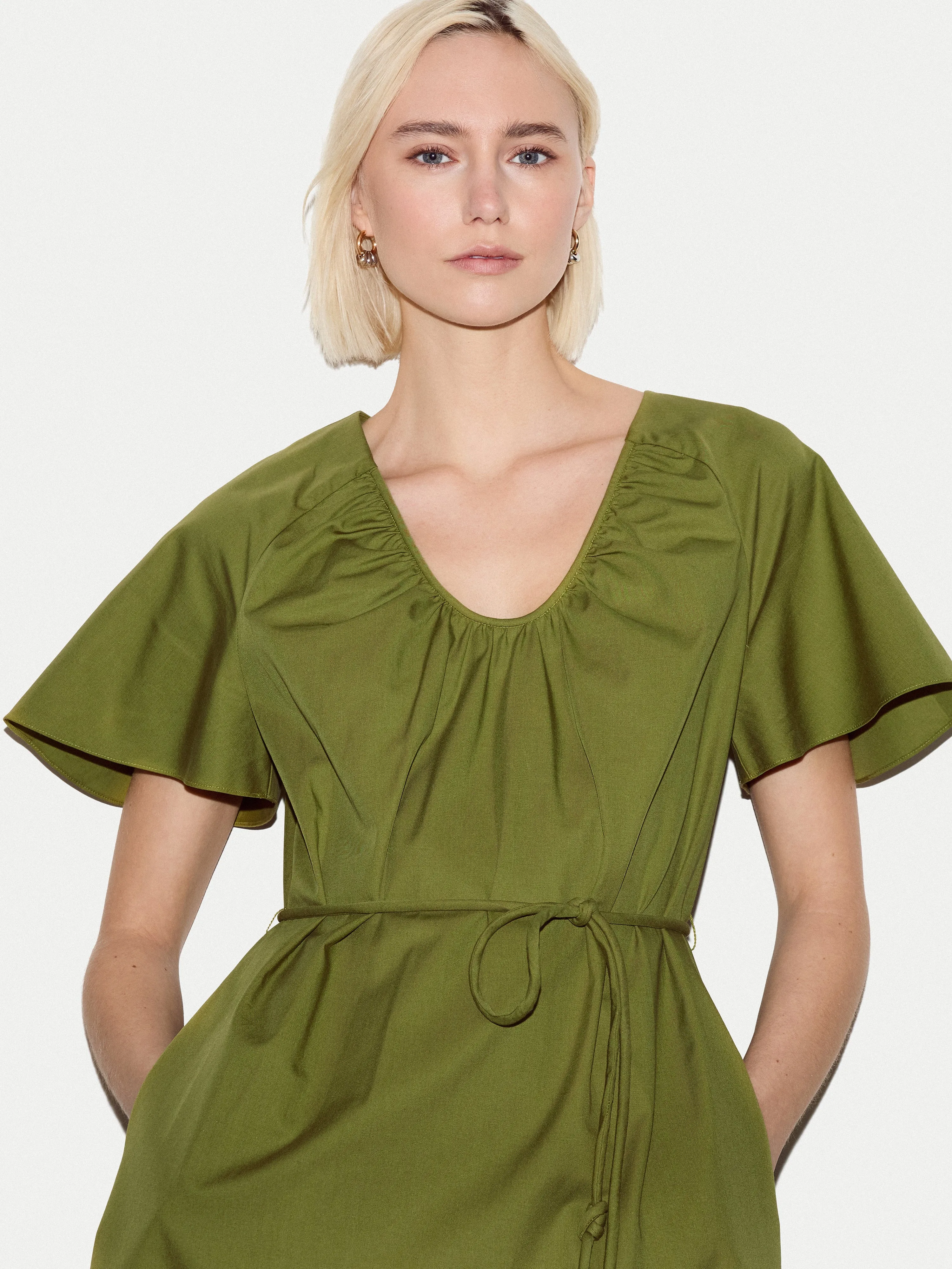 Cotton Lyocell Mini Dress | Green sold by Jigsaw product image thumbnail 3