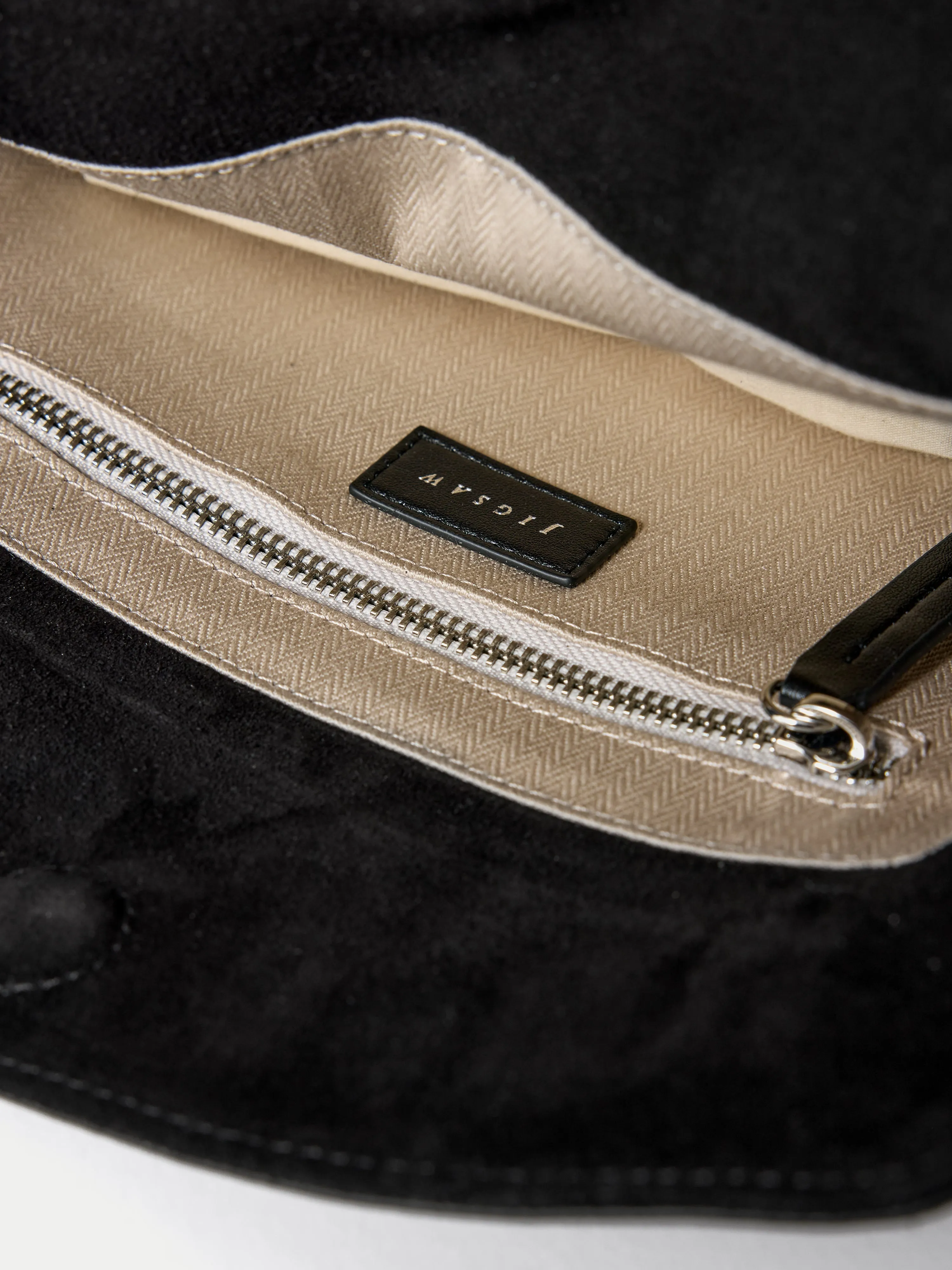 Suede Fold Over Cross Body Bag | Black sold by Jigsaw product image thumbnail 4