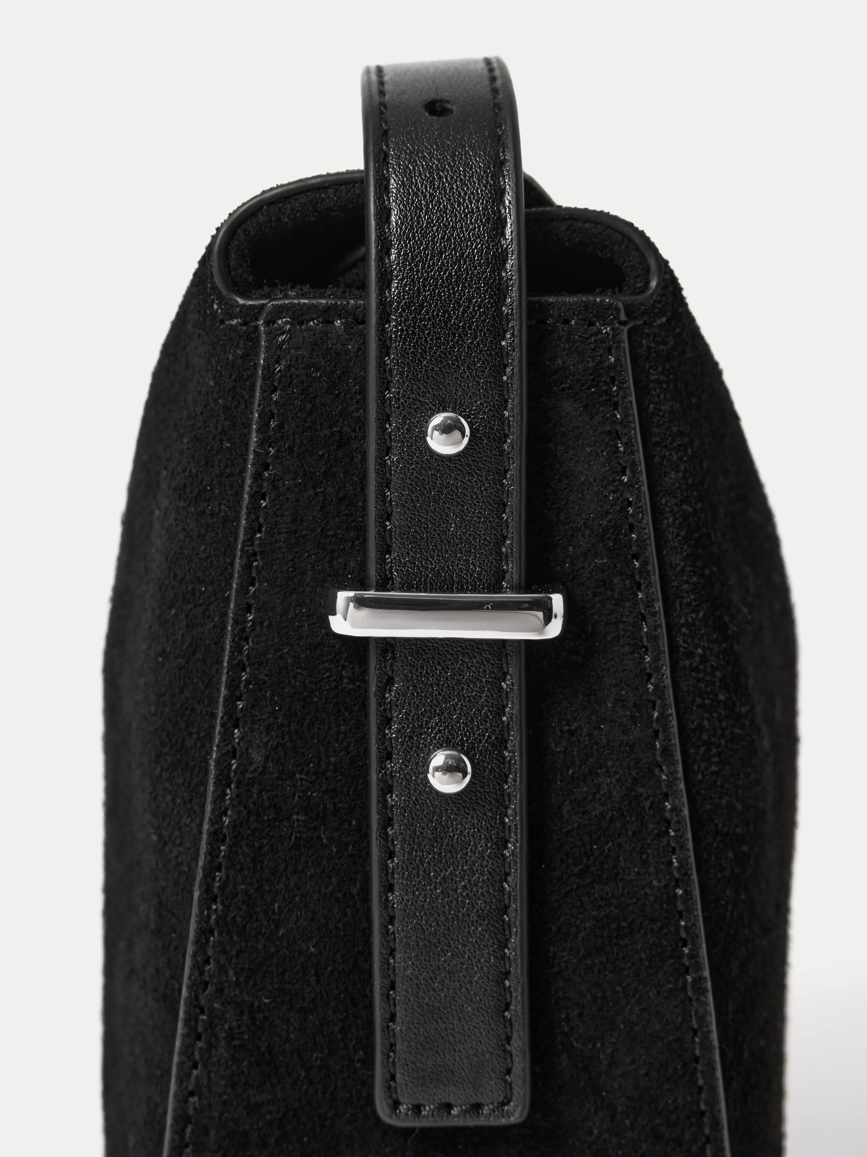 Suede Fold Over Cross Body Bag | Black sold by Jigsaw product image thumbnail 5