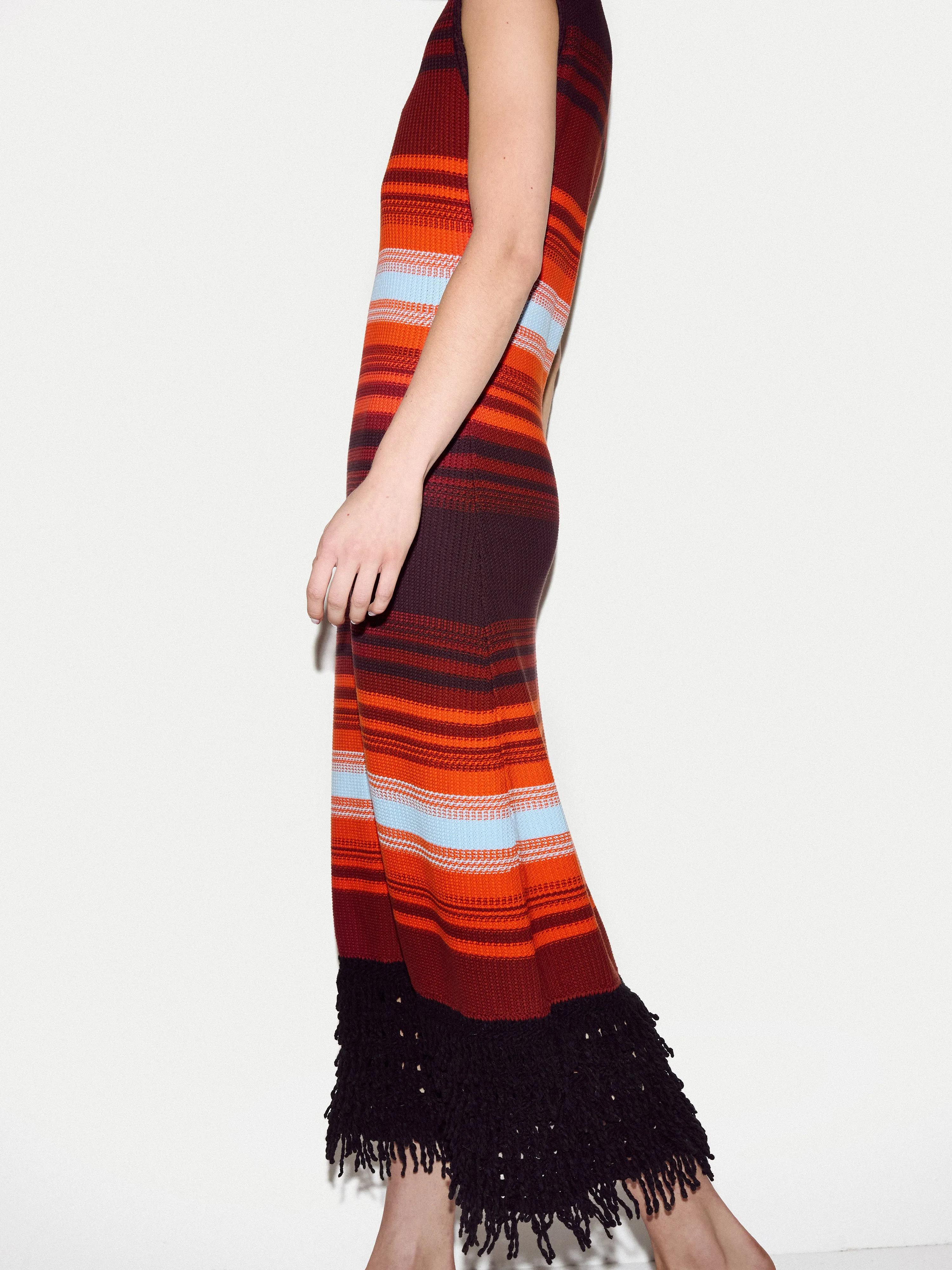 Sunset Stripe Knit Dress | Multi sold by Jigsaw product image thumbnail 4