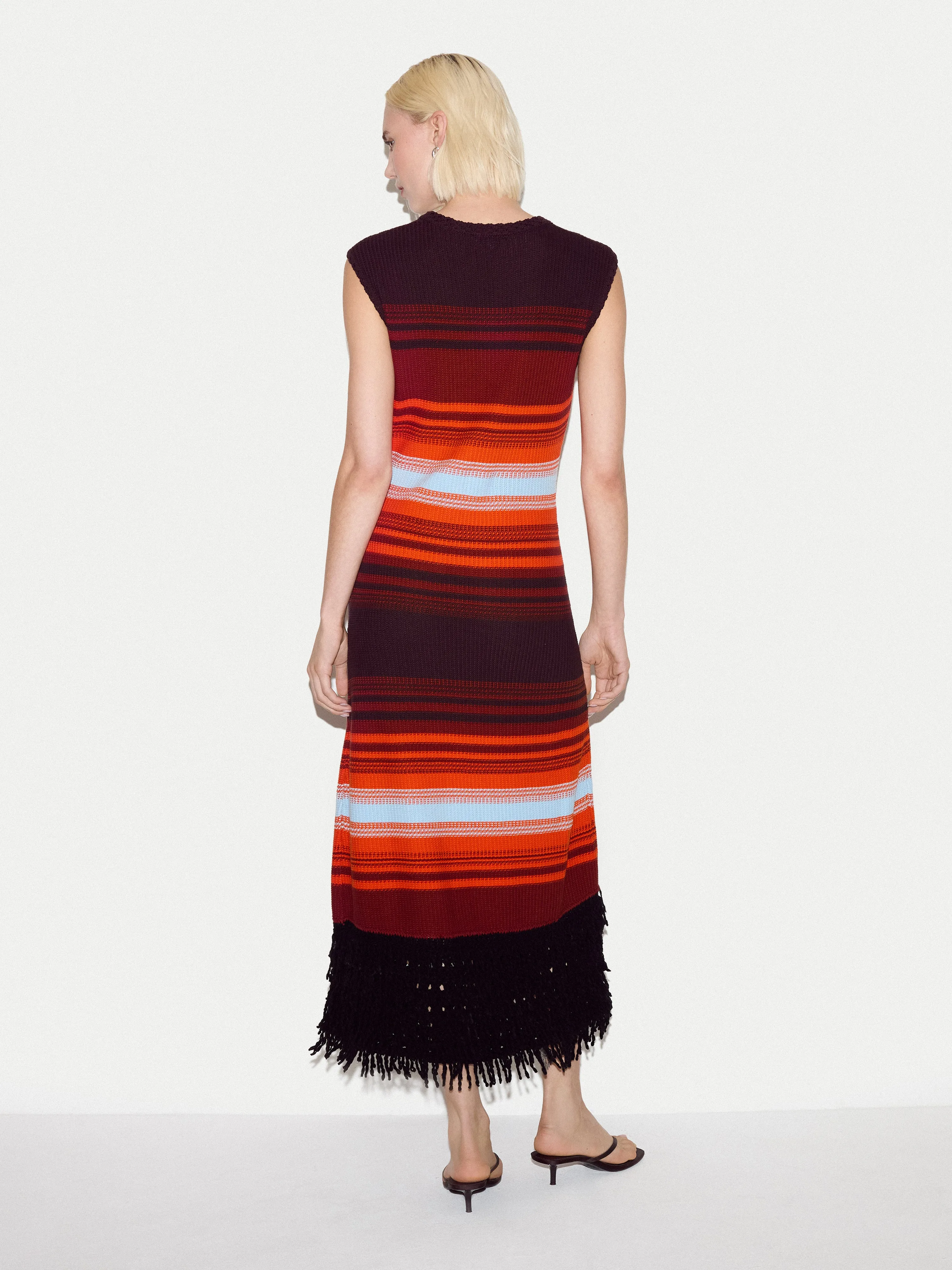Sunset Stripe Knit Dress | Multi sold by Jigsaw product image thumbnail 5