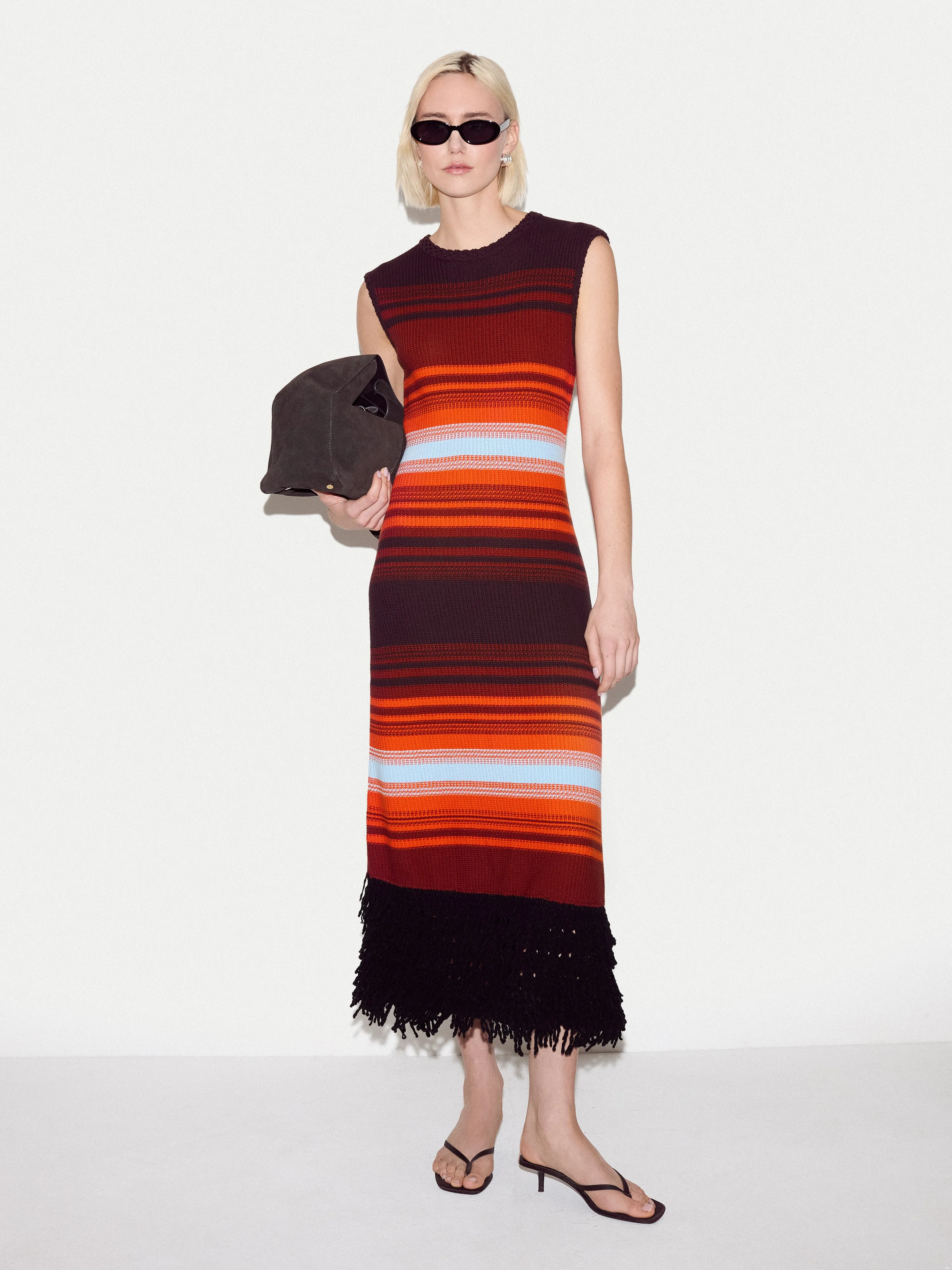 Sunset Stripe Knit Dress | Multi sold by Jigsaw product image thumbnail 2