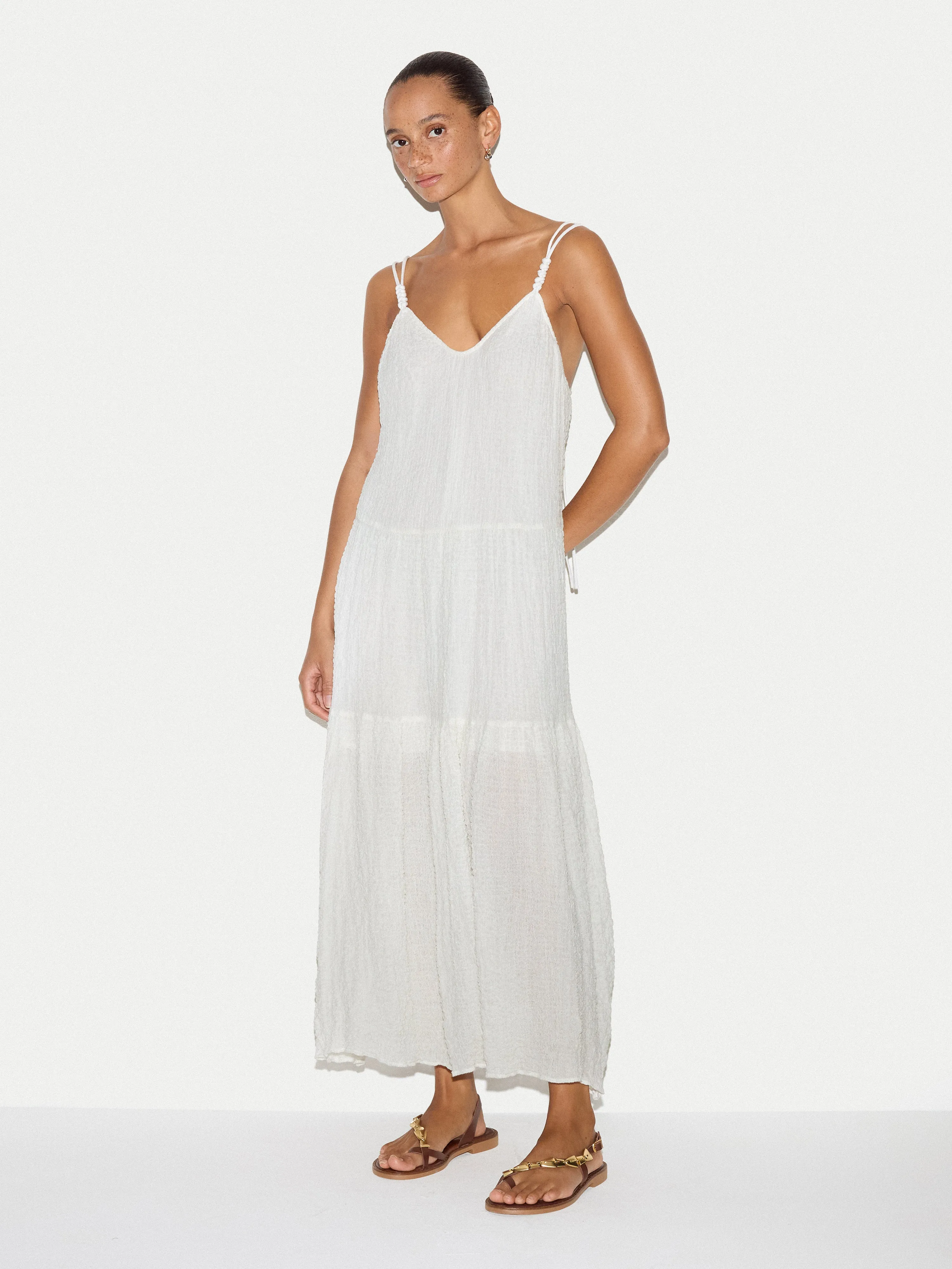 Textured Cotton Maxi Dress | White sold by Jigsaw product image thumbnail 5