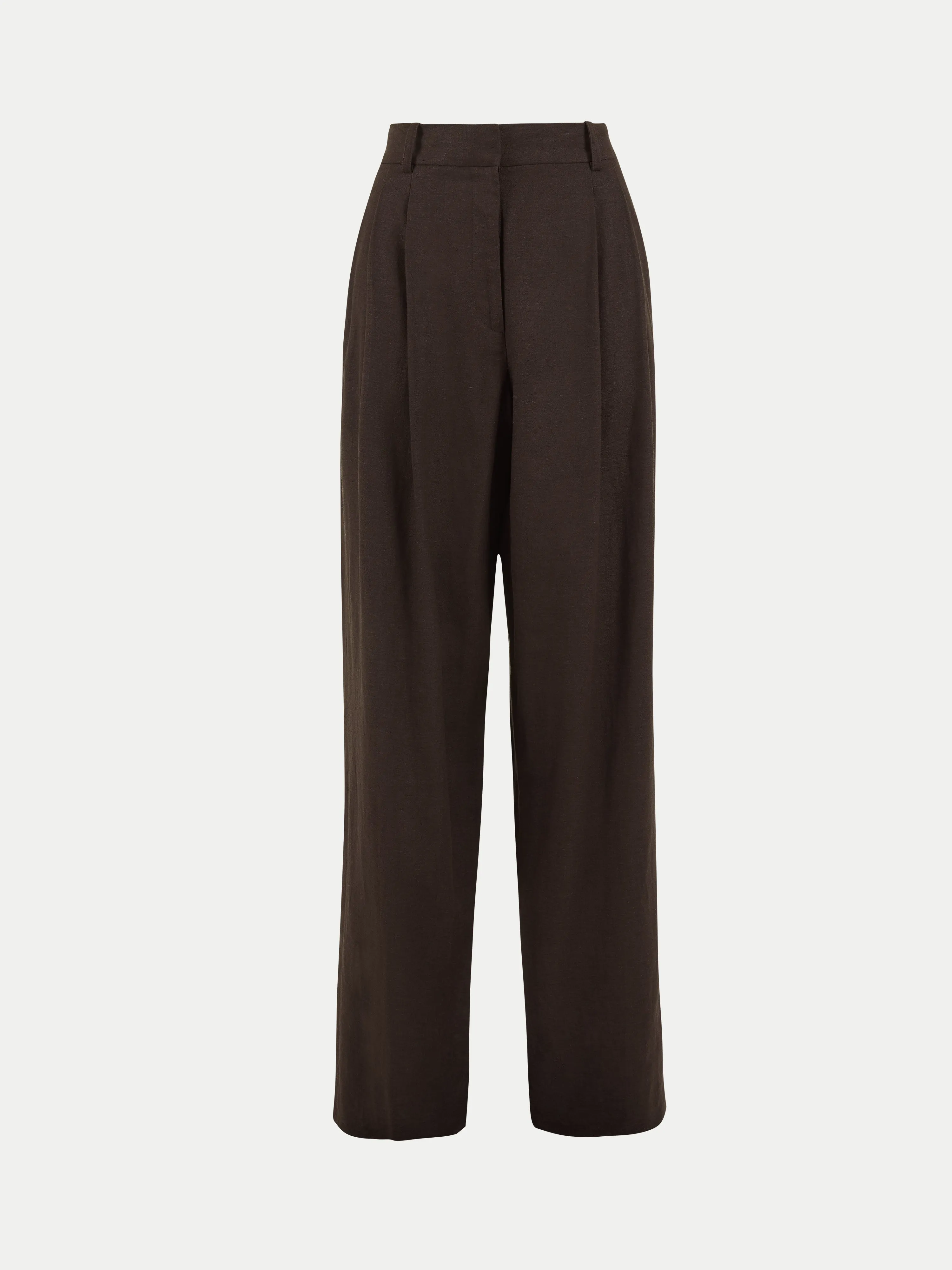 Linen Pleated Trouser | Brown sold by Jigsaw product image thumbnail 5