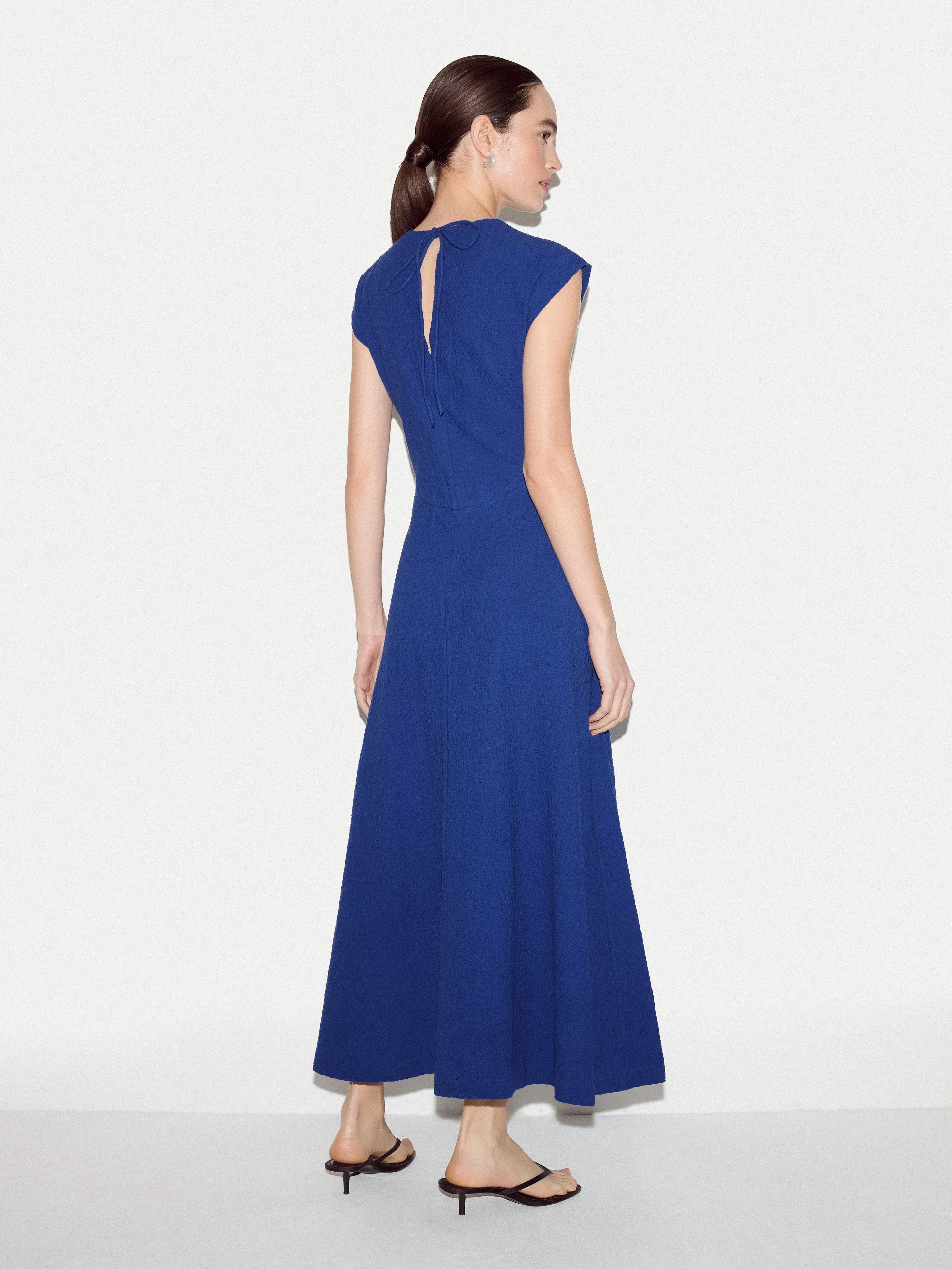 Crinkle Cotton Dress | Blue sold by Jigsaw product image thumbnail 5