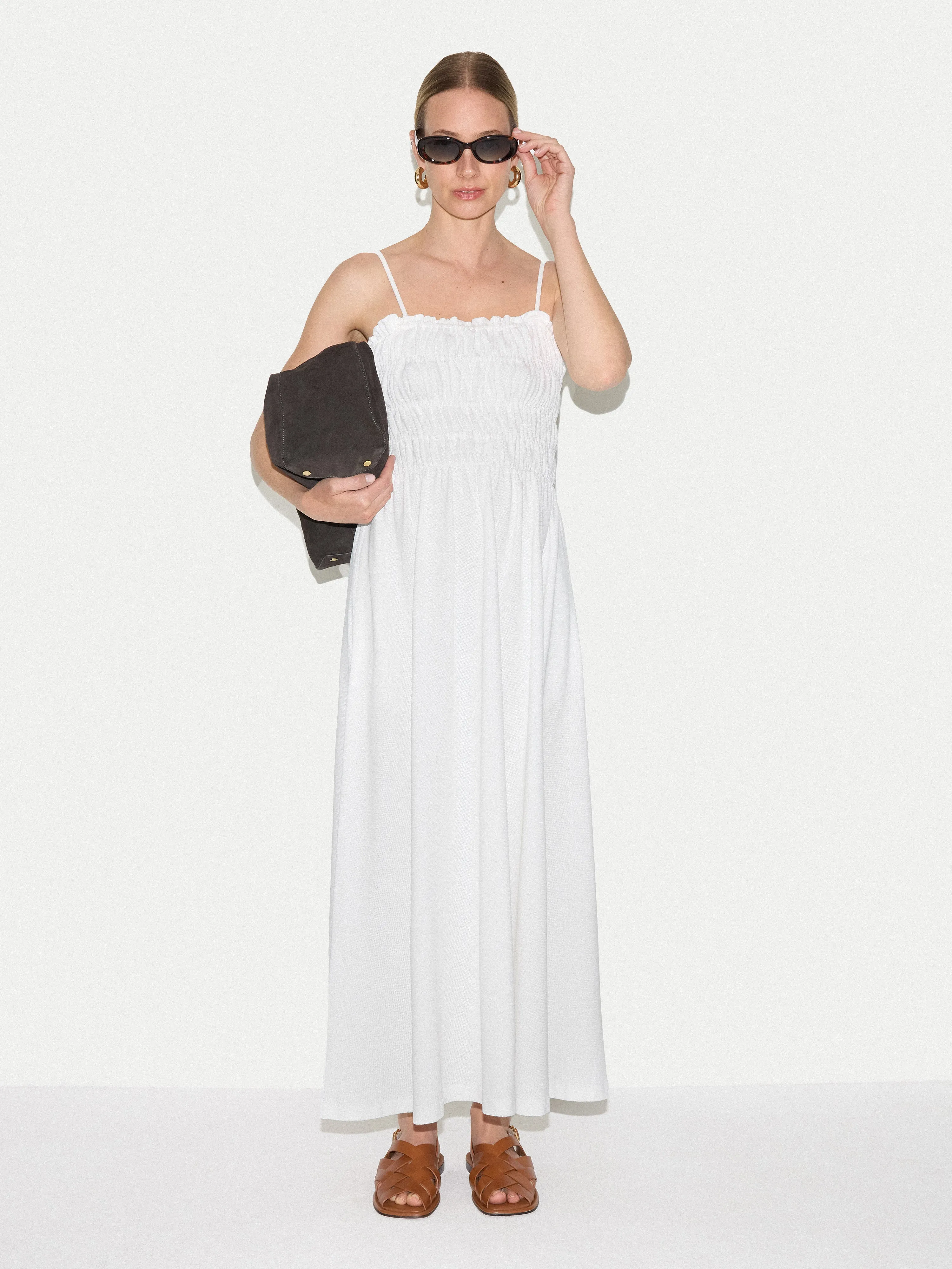 Cotton Pique Sundress | White sold by Jigsaw product image thumbnail 2