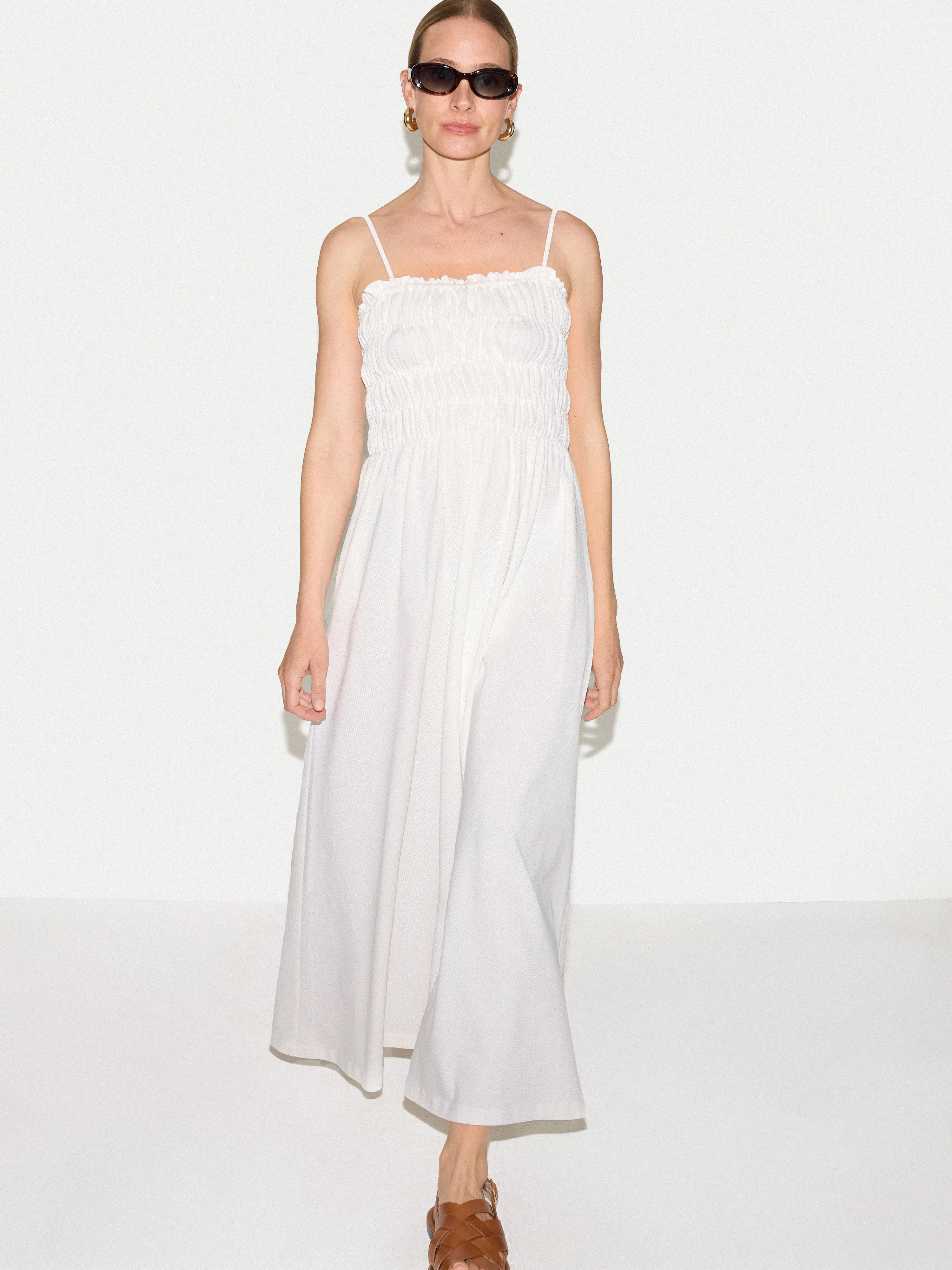 Cotton Pique Sundress | White sold by Jigsaw product image thumbnail 4
